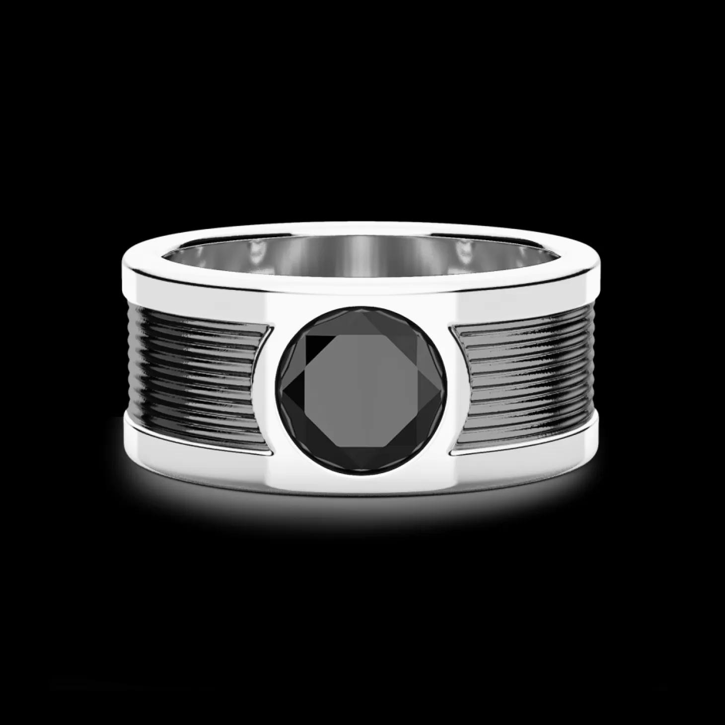 Zancan Gioielli Anello A Fascia Zancan In Argento Con Pietra Onice Centrale.> Anelli