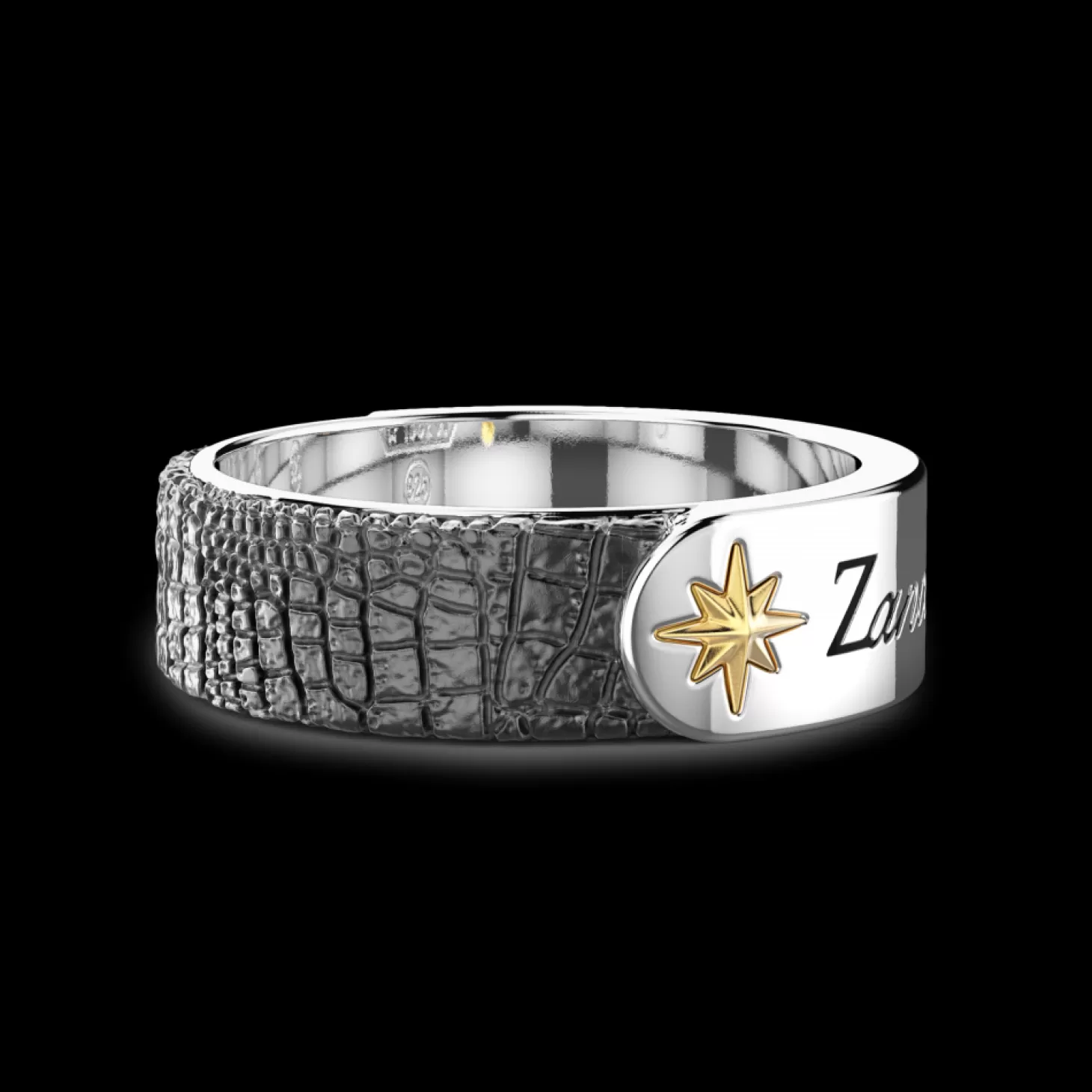 Zancan Gioielli Anello A Fede Zancan In Argento Con Effetto Pelle.> Anelli