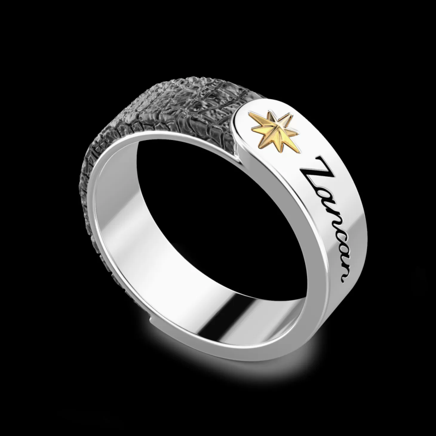 Zancan Gioielli Anello A Fede Zancan In Argento Con Effetto Pelle.> Anelli