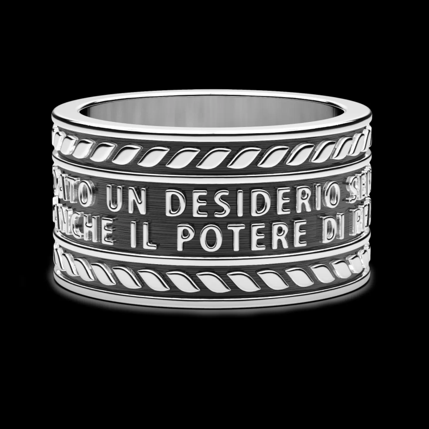 Zancan Gioielli Anello A Fede Zancan In Argento Con Scritta.> Anelli