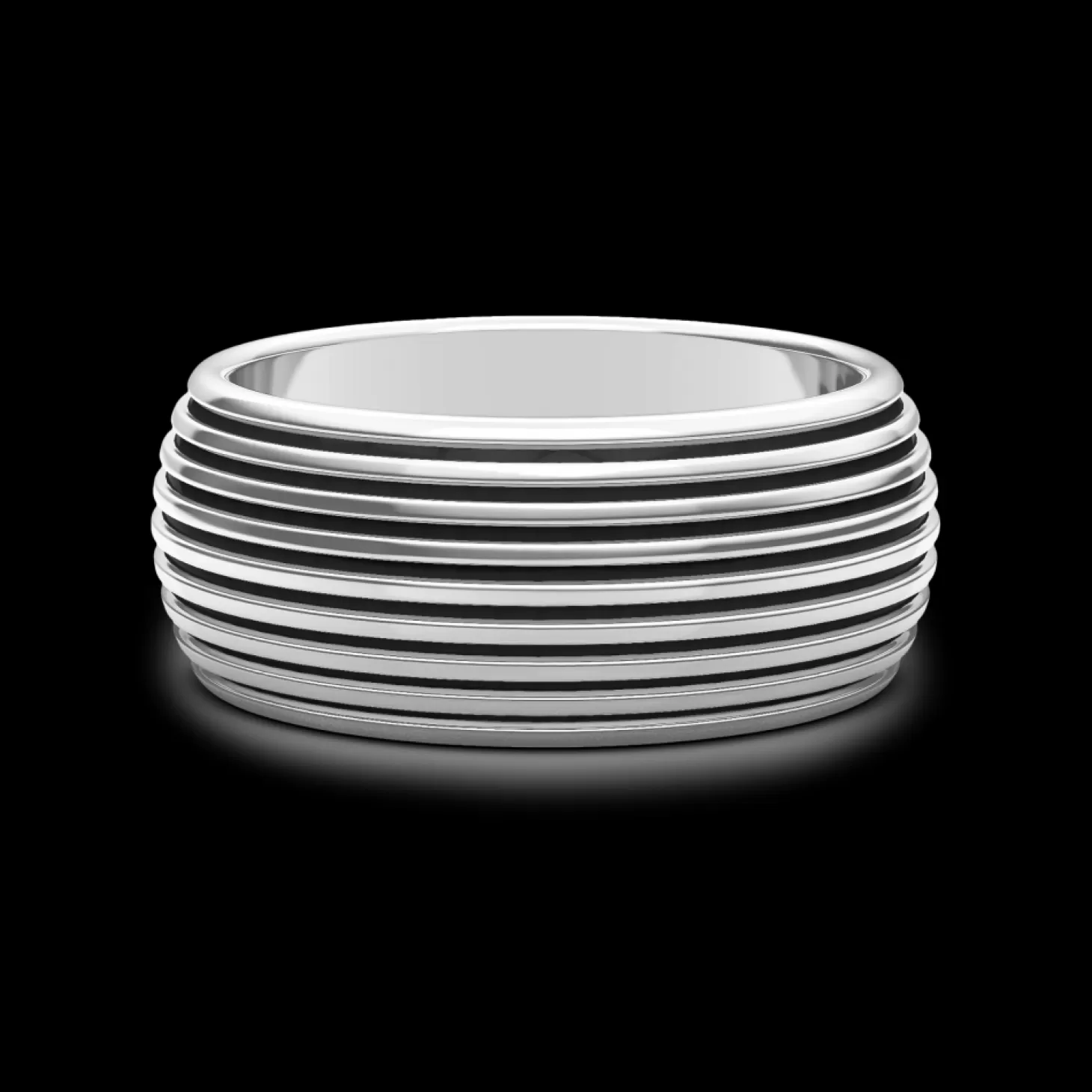 Zancan Gioielli Anello A Fede Zancan In Argento Con Striature.> Anelli