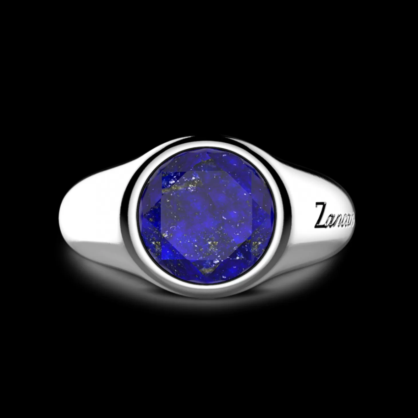 Zancan Gioielli Anello Chavlier Zancan In Argento Rotondo Con Pietra Lapis.> Anelli