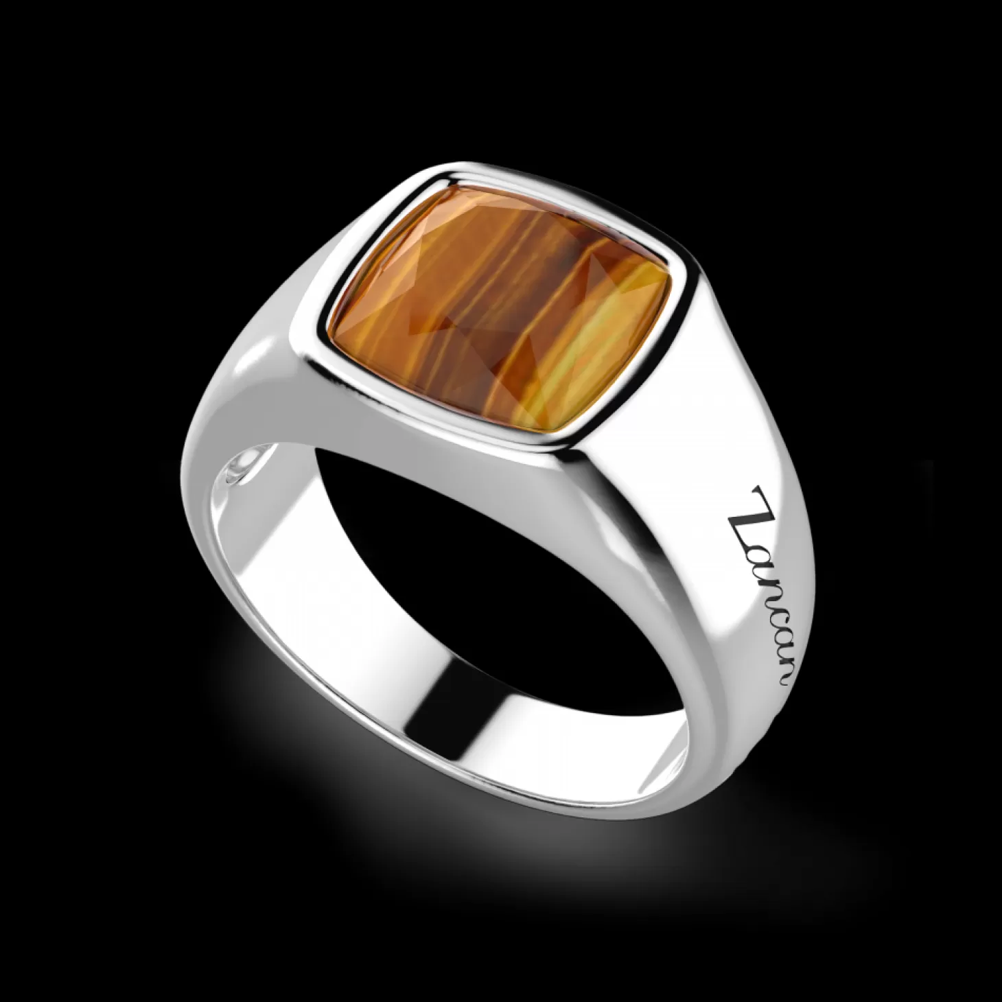 Zancan Gioielli Anello In Argento Con Occhio Di Tigre.> Anelli