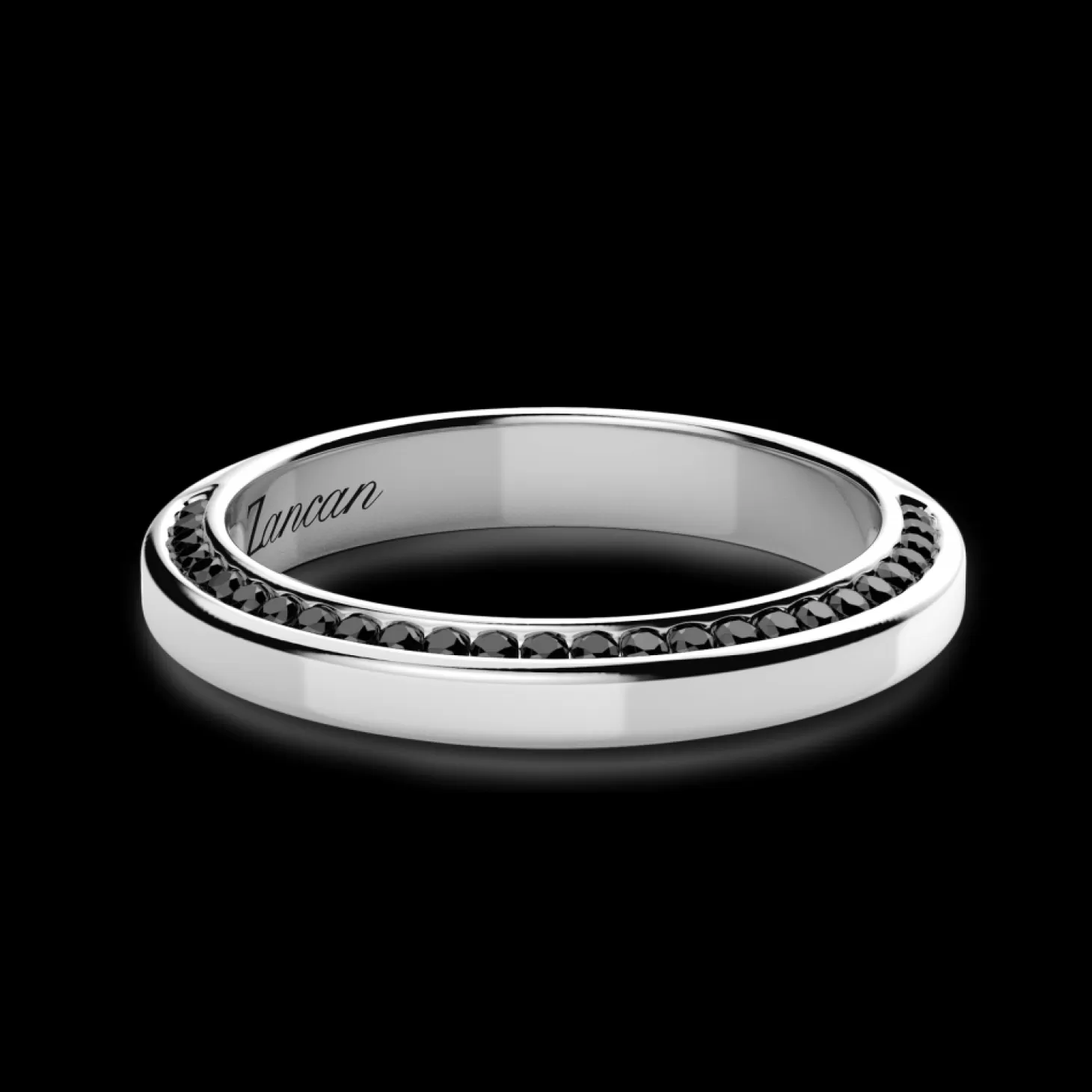 Zancan Gioielli Anello In Argento Con Pietre Nere.> Anelli
