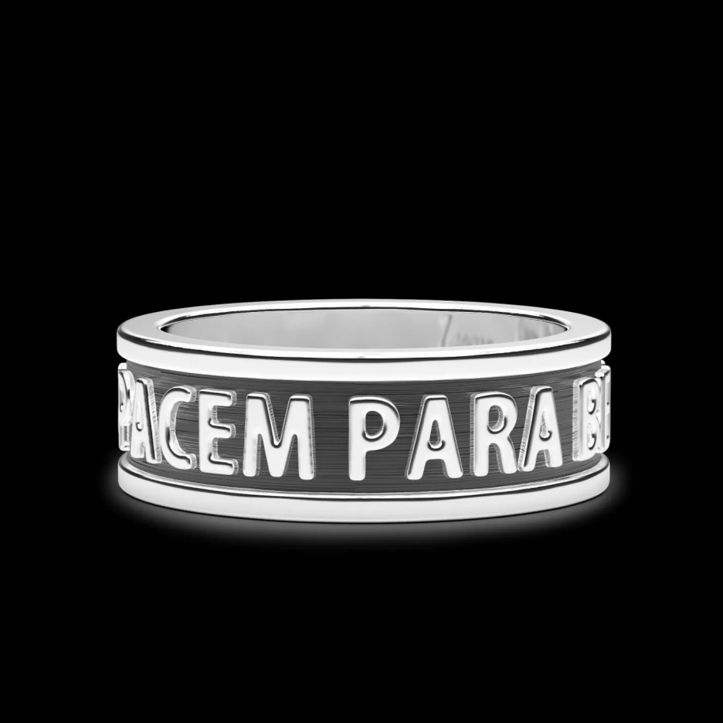 Zancan Gioielli Anello Zancan A Fascia In Argento Con Scritta In Latino.> Anelli