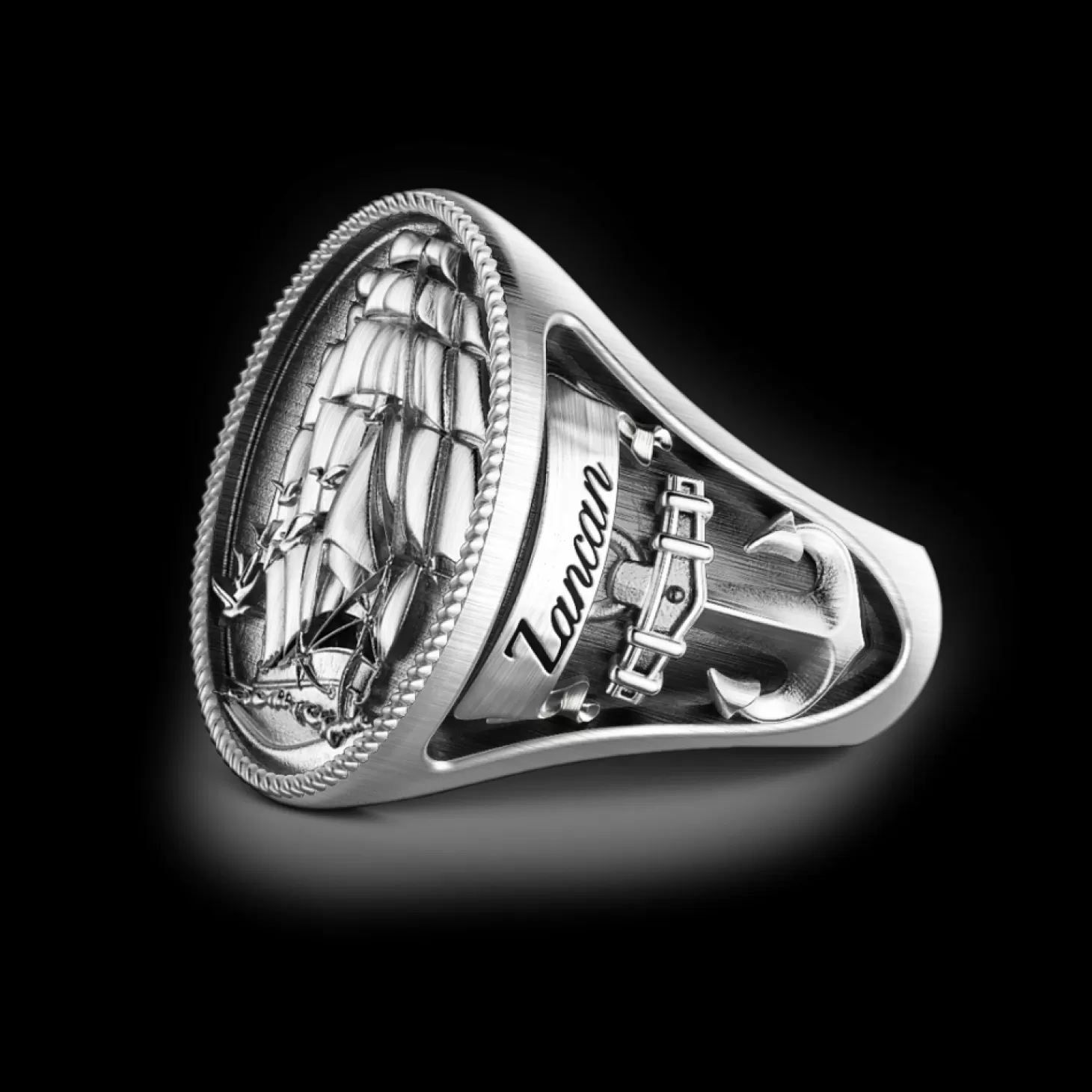 Zancan Gioielli Anello Zancan In Argento Con Finitura Vintage.> Anelli