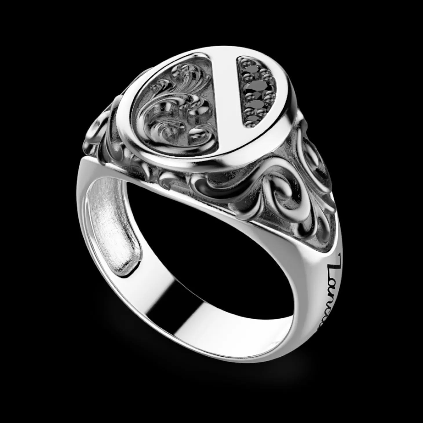 Zancan Gioielli Anello Zancan In Argento Con Pietre Nere.> Anelli