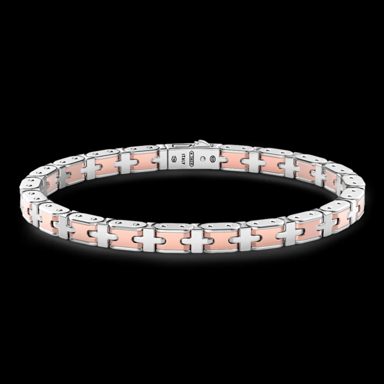 Zancan Gioielli Bracciale Da Uomo Zancan In Argento E Oro Rosa.> Bracciali