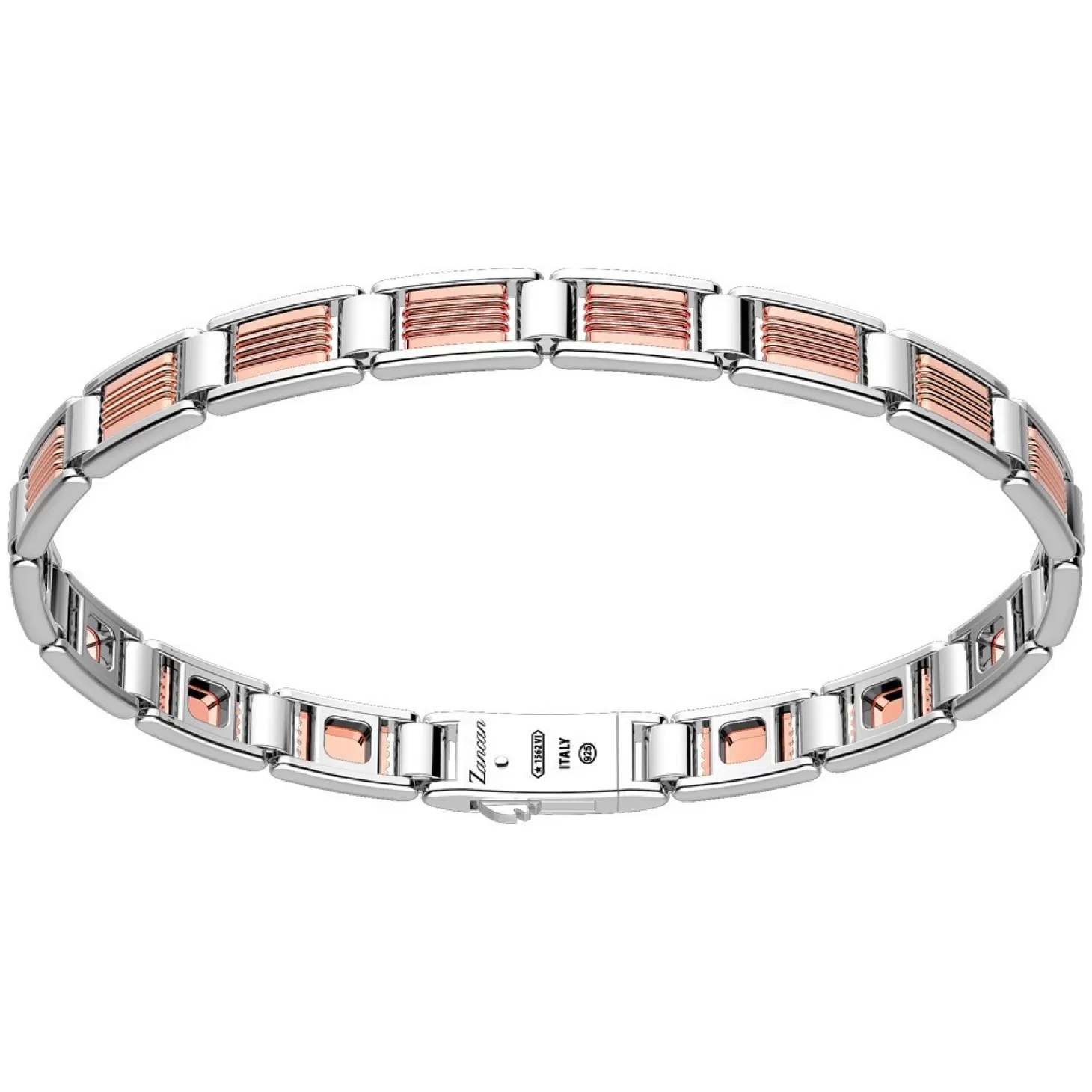Zancan Gioielli Bracciale Solo Maglia Zancan In Oro Rosa 18K Ed Argento.> Bracciali