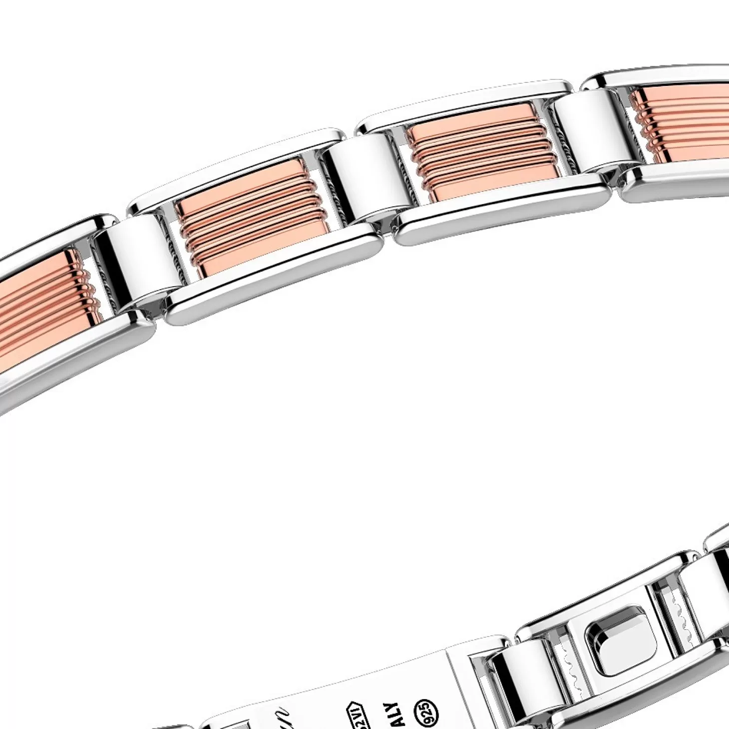 Zancan Gioielli Bracciale Solo Maglia Zancan In Oro Rosa 18K Ed Argento.> Bracciali