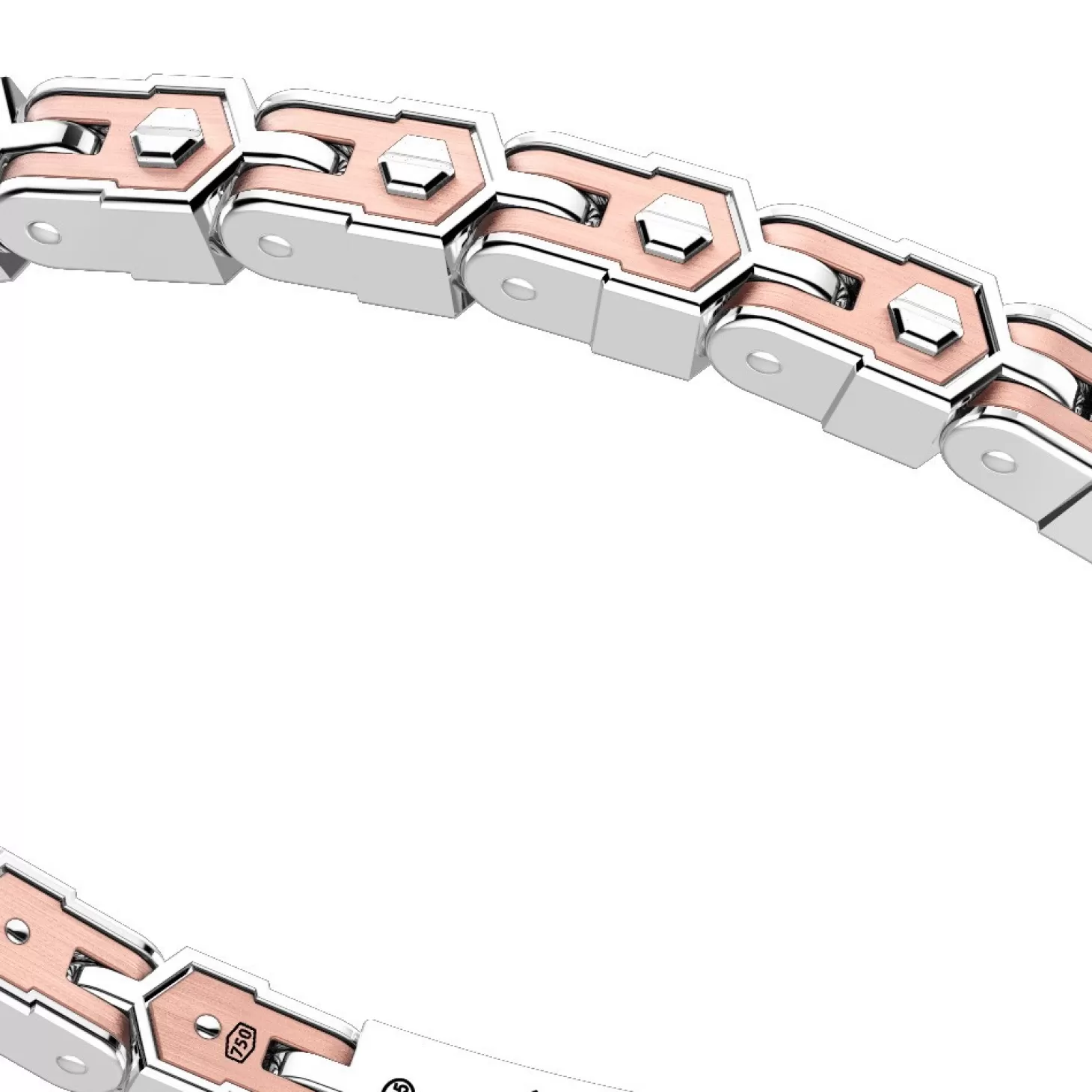 Zancan Gioielli Bracciale Solo Maglia Zancan In Oro Rosa 18K Ed Argento.> Bracciali
