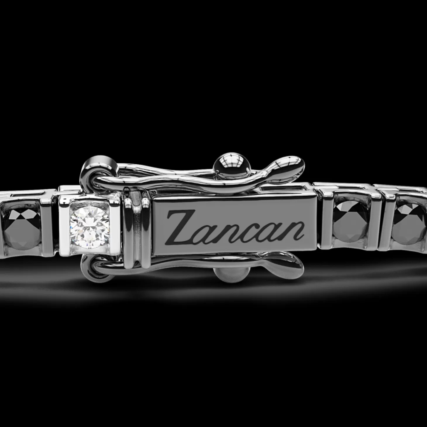 Zancan Gioielli Bracciale Tennis Zancan In Oro 18Kt Con Diamanti Neri E Bianchi.> Bracciali