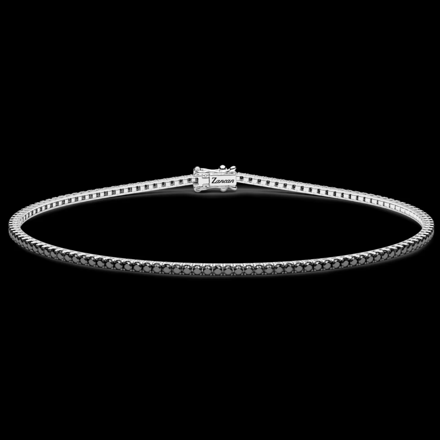 Zancan Gioielli Bracciale Tennis Zancan In Oro 18Kt E Diamanti Neri.> Bracciali