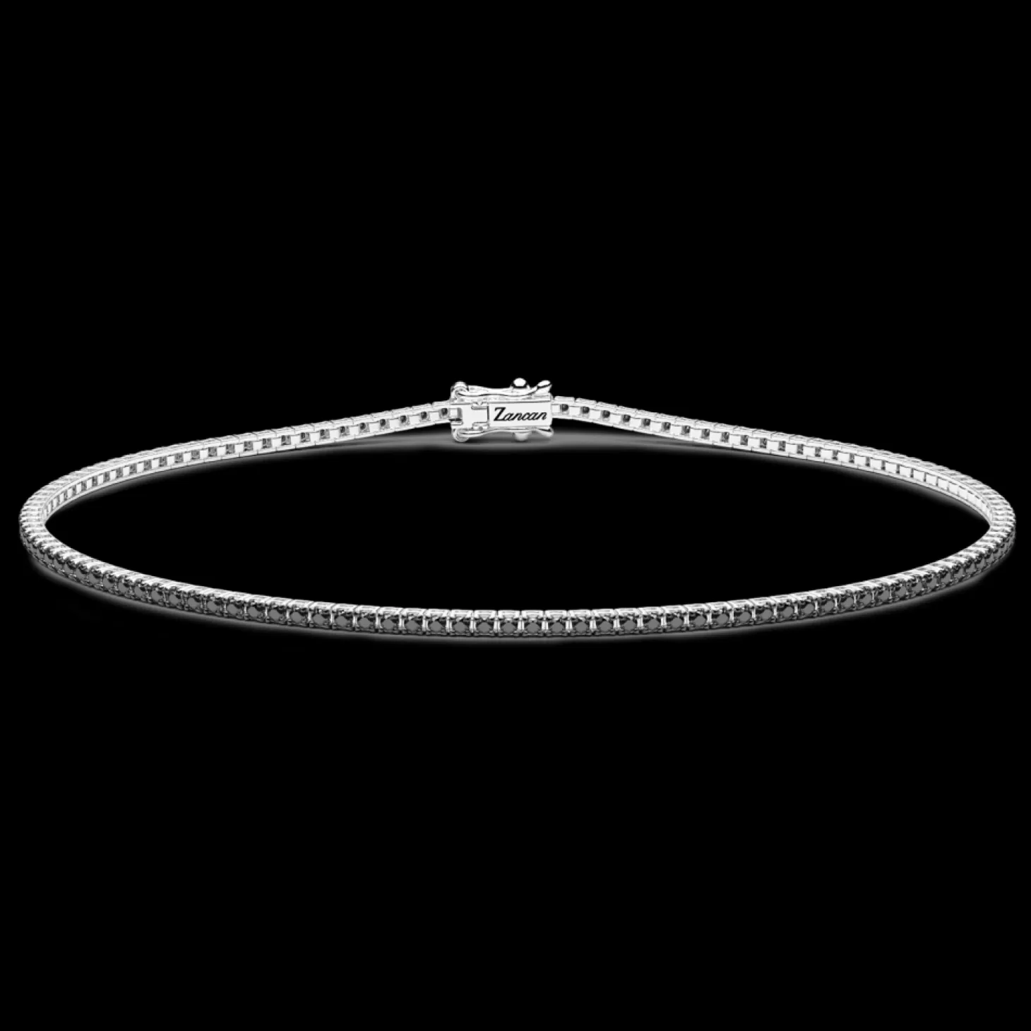 Zancan Gioielli Bracciale Tennis Zancan In Oro 18Kt E Diamanti Neri.> Bracciali