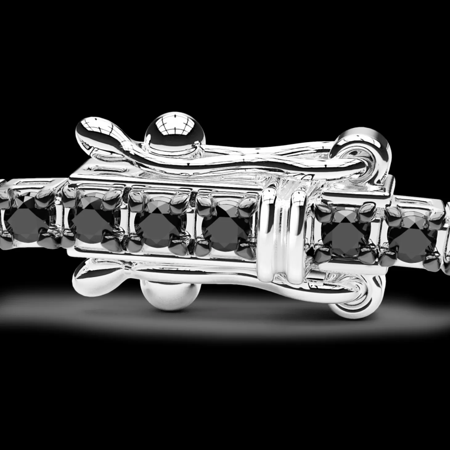 Zancan Gioielli Bracciale Tennis Zancan In Oro 18Kt E Diamanti Neri.> Bracciali