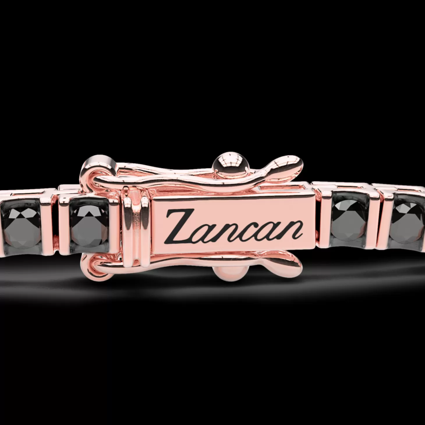 Zancan Gioielli Bracciale Tennis Zancan In Oro 18Kt E Diamanti Neri.> Bracciali