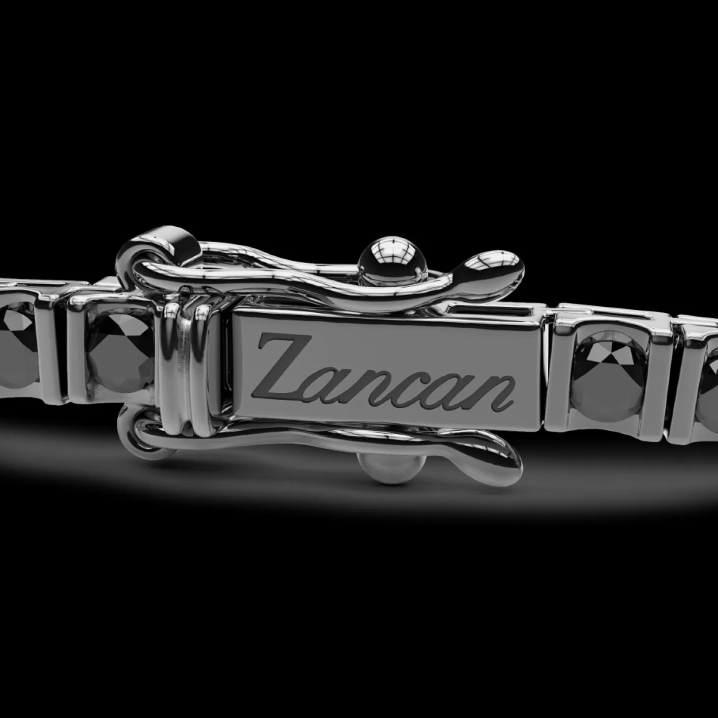 Zancan Gioielli Bracciale Tennis Zancan In Oro 18Kt E Diamanti Neri.> Bracciali