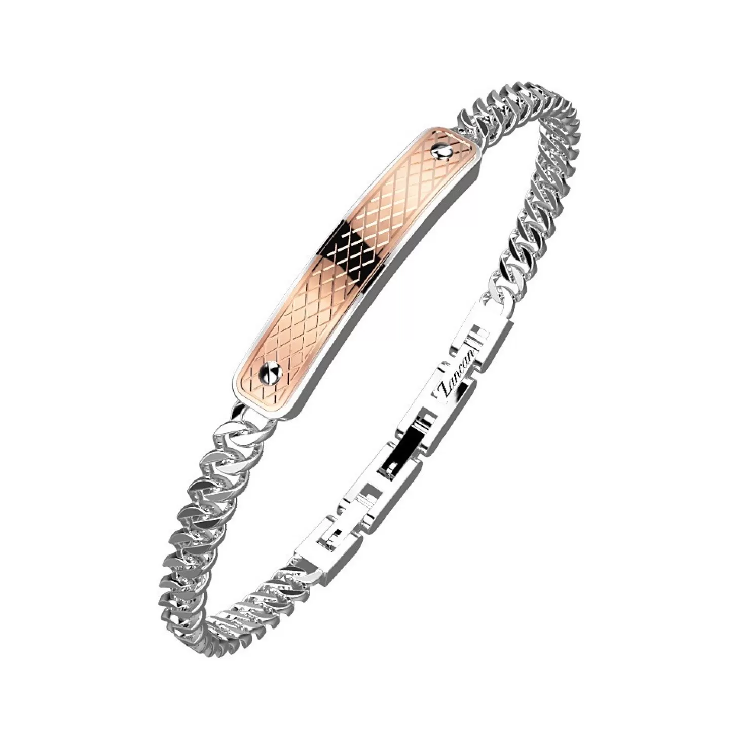 Zancan Gioielli Bracciale Zancan In Acciaio Con Targa.> Bracciali