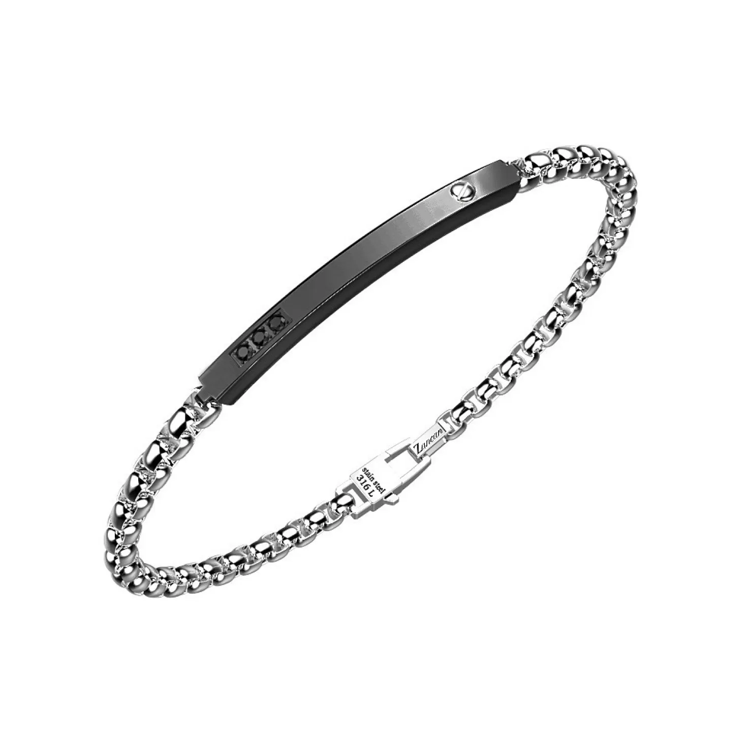 Zancan Gioielli Bracciale Zancan In Acciaio Con Targa.> Bracciali
