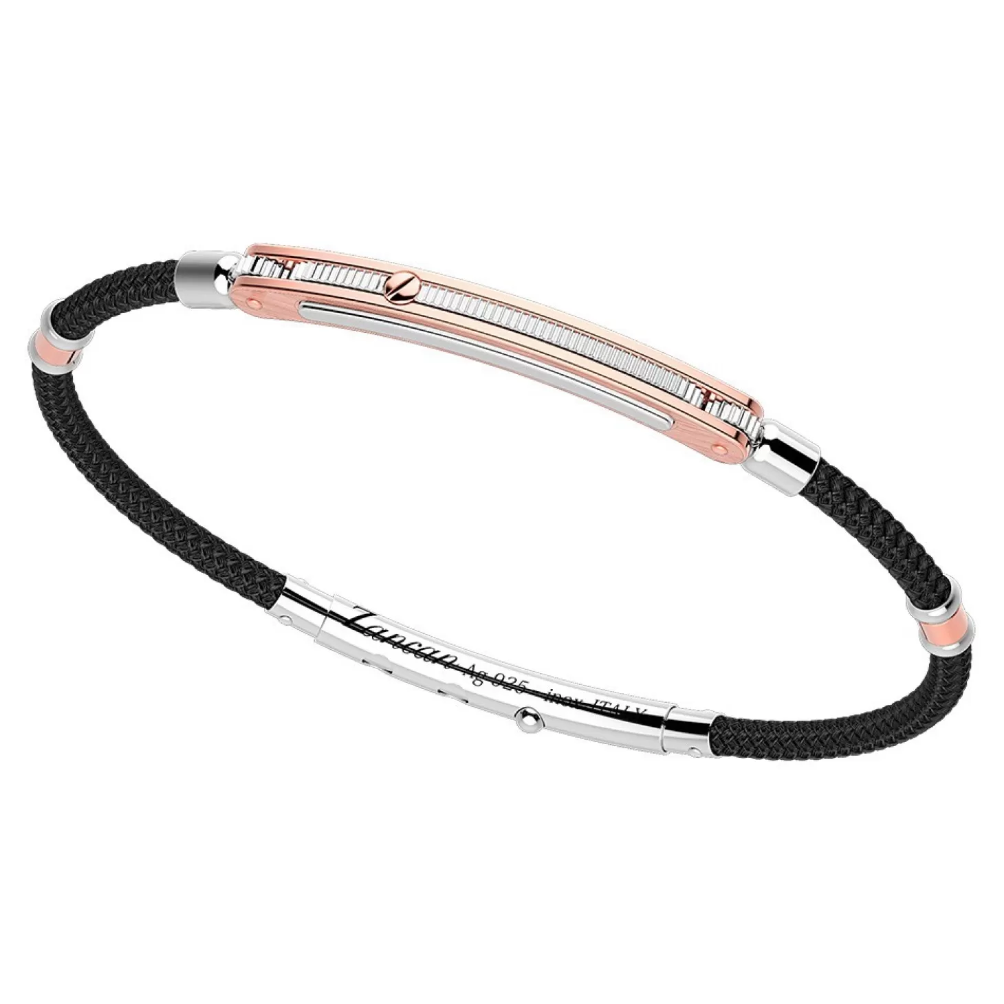 Zancan Gioielli Bracciale Zancan In Argento Con Inserti In Oro 18K E Kevlar.> Bracciali