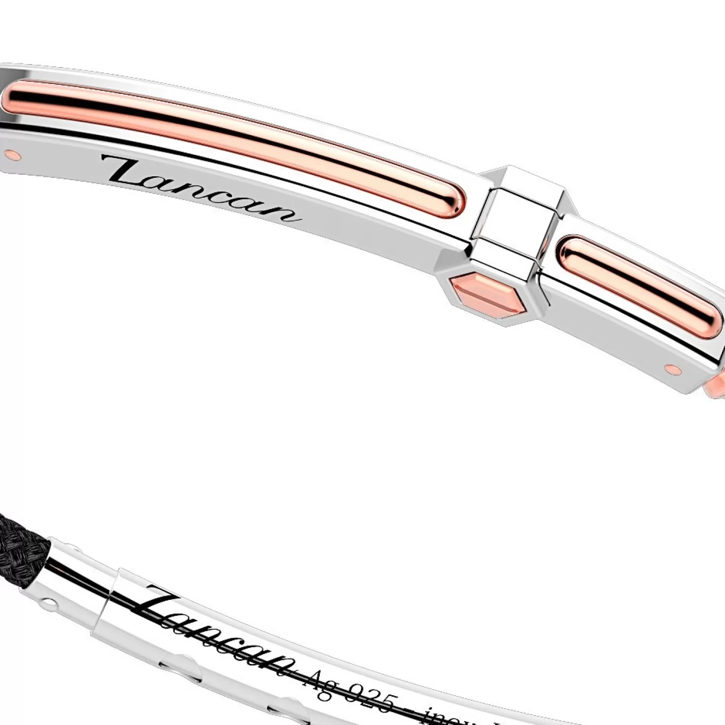Zancan Gioielli Bracciale Zancan In Argento Con Inserti In Oro 18K E Kevlar.> Bracciali