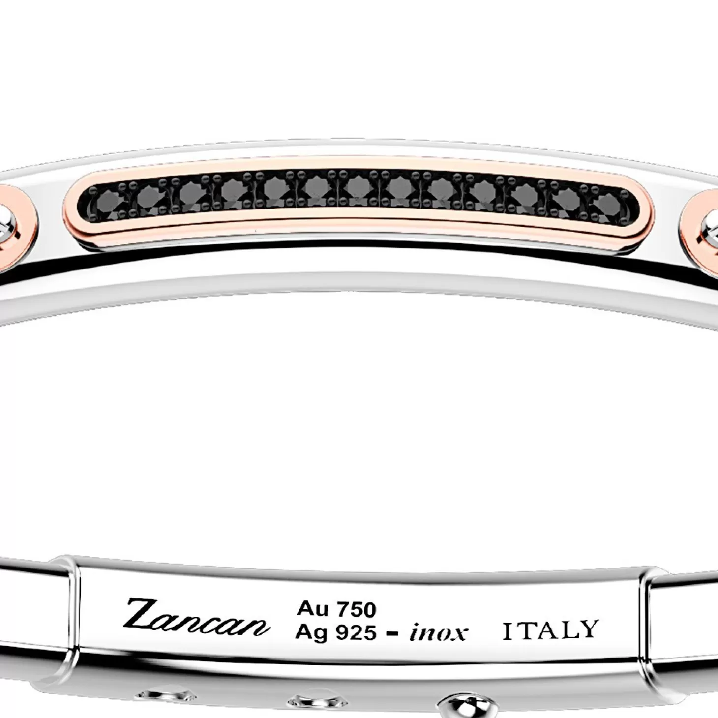 Zancan Gioielli Bracciale Zancan In Argento Con Inserti In Oro 18K, Pietre E Kevlar.> Bracciali