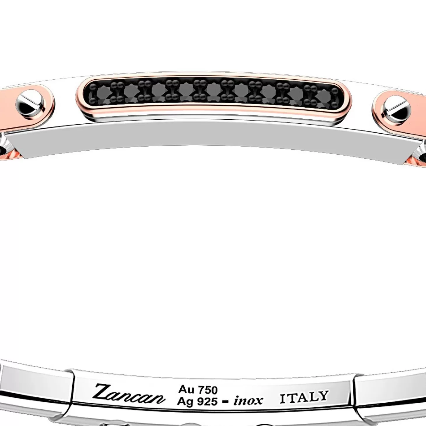Zancan Gioielli Bracciale Zancan In Argento Con Inserti In Oro 18K, Pietre E Kevlar.> Bracciali