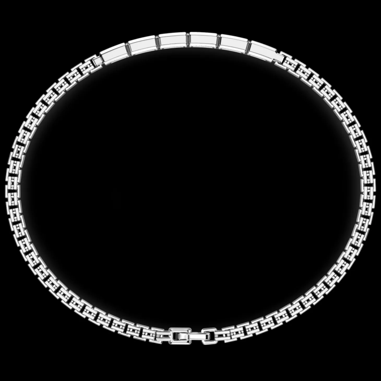 Zancan Gioielli Bracciale Zancan In Argento Con Targa E Pietre Nere.> Bracciali