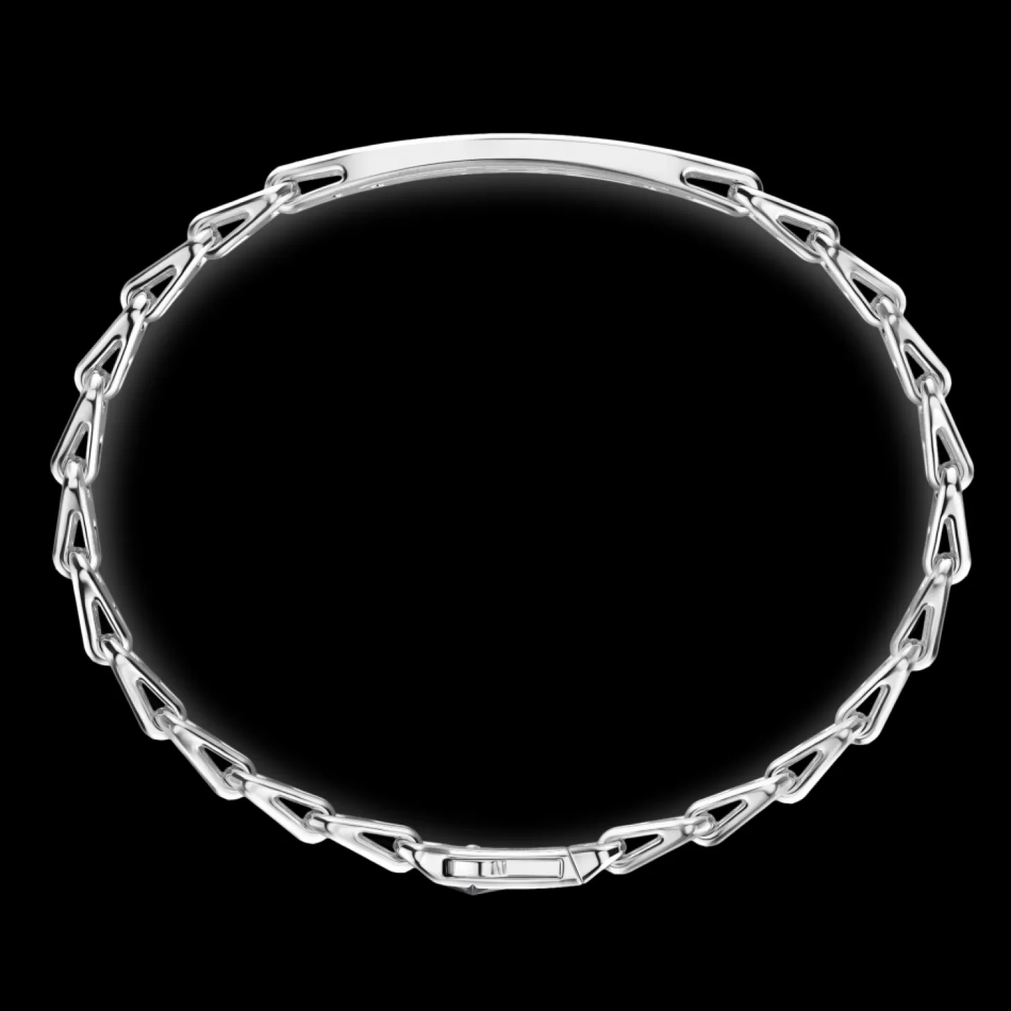 Zancan Gioielli Bracciale Zancan In Argento Con Targa E Pietre Nere.> Bracciali