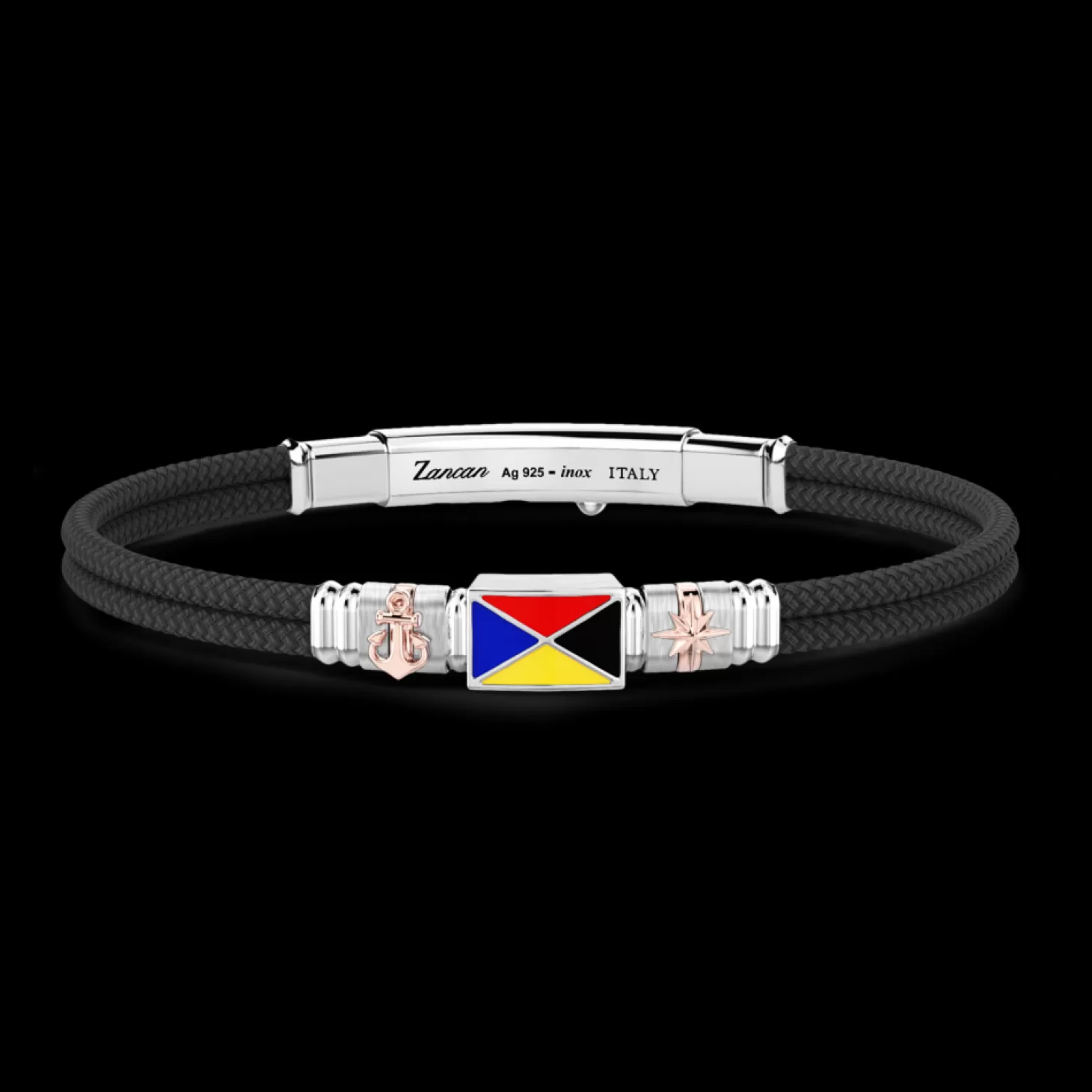 Zancan Gioielli Bracciale Zancan In Kevlar Con Bandiere Nautiche.> Bracciali