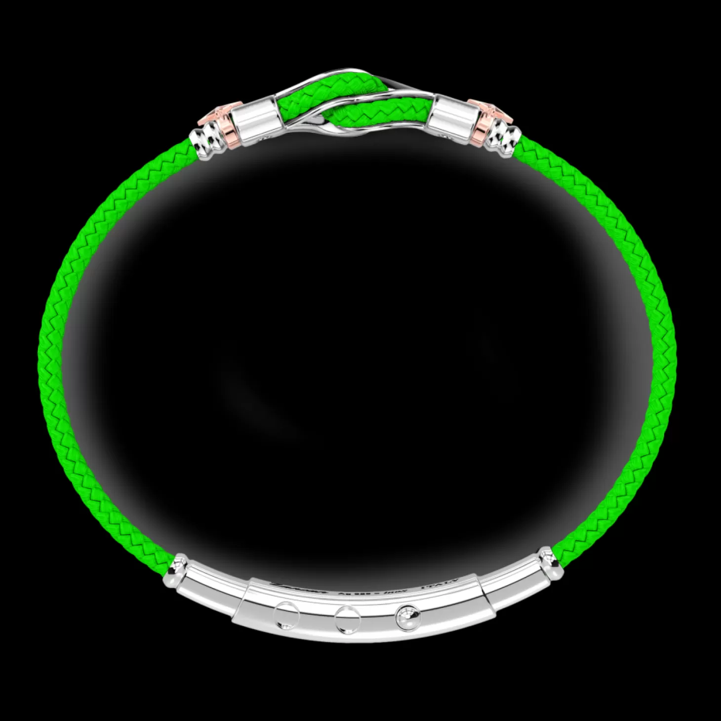 Zancan Gioielli Bracciale Zancan In Kevlar Con Nodo Nautico In Argento.> Bracciali