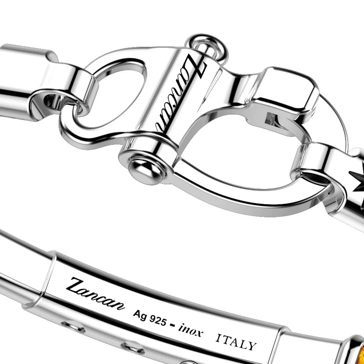 Zancan Gioielli Bracciale Zancan In Kevlare Con Gancio Nautico In Argento.> Bracciali