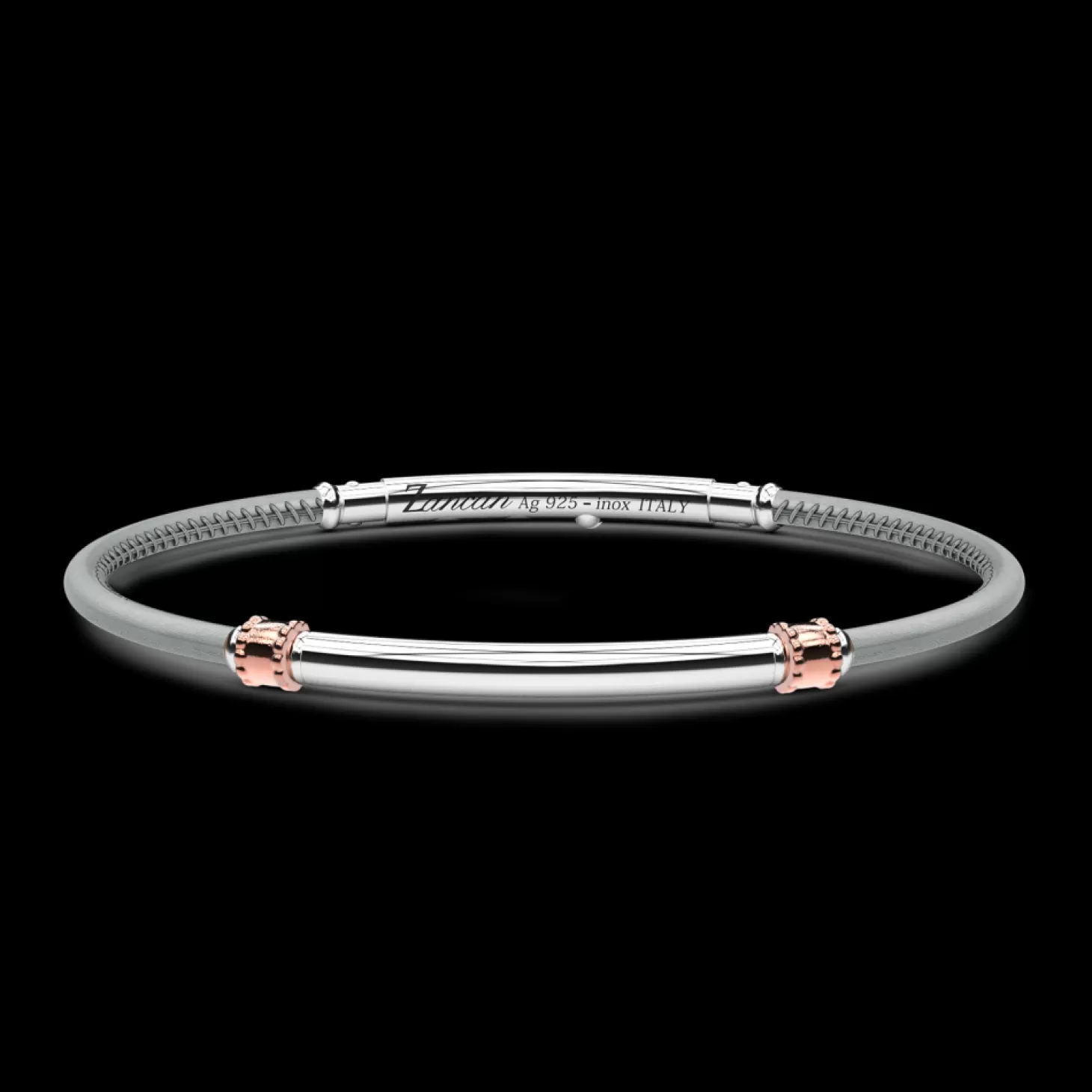 Zancan Gioielli Bracciale Zancan In Pelle Naturale Con Targa In Argento.> Bracciali
