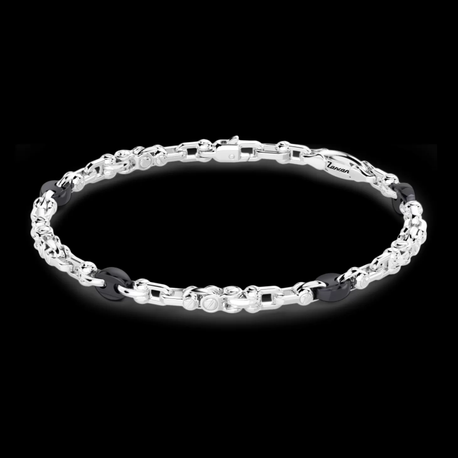 Zancan Gioielli Bracciale Zancan Solo Maglia In Argento E Ceramica.> Bracciali