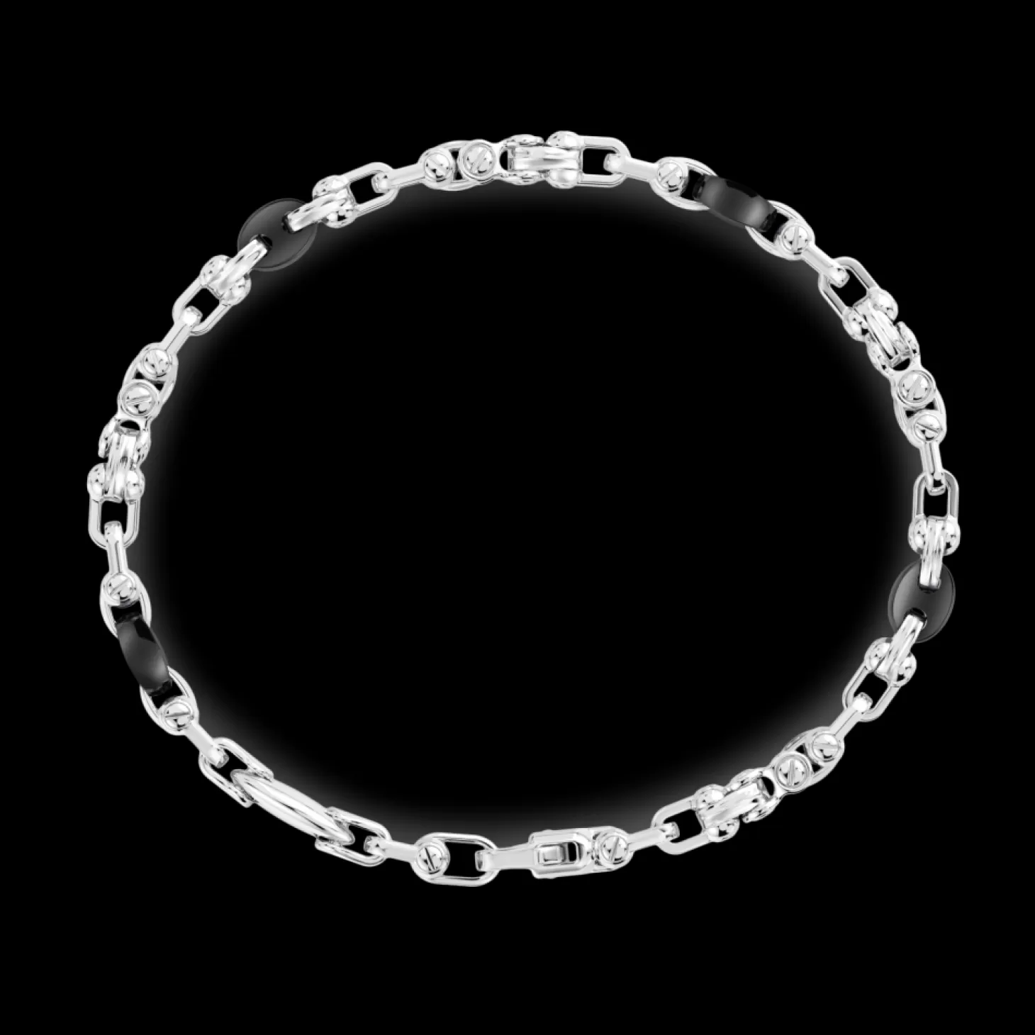 Zancan Gioielli Bracciale Zancan Solo Maglia In Argento E Ceramica.> Bracciali
