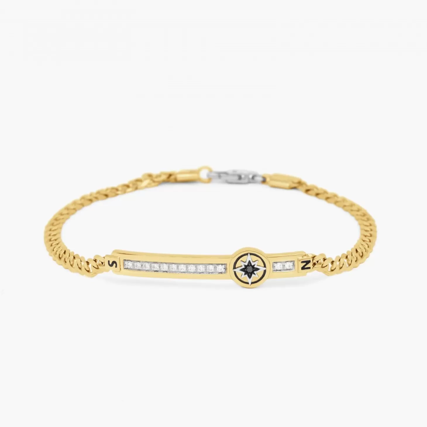 Zancan Gioielli Braccialezancan In Oro Giallo Con Diamanti E Rosa Dei Venti.> Bracciali