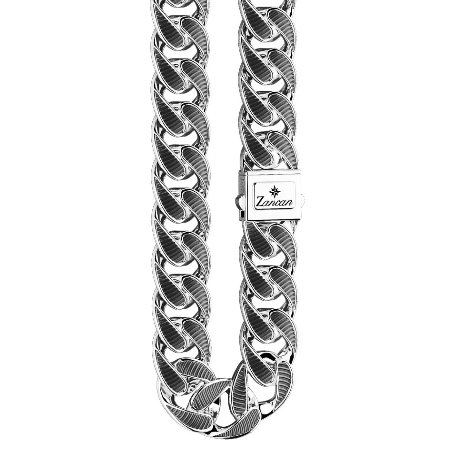 Zancan Gioielli Collana A Grumetta Larga Zancan Con Finiture Striate In Colore Nero.> Collane