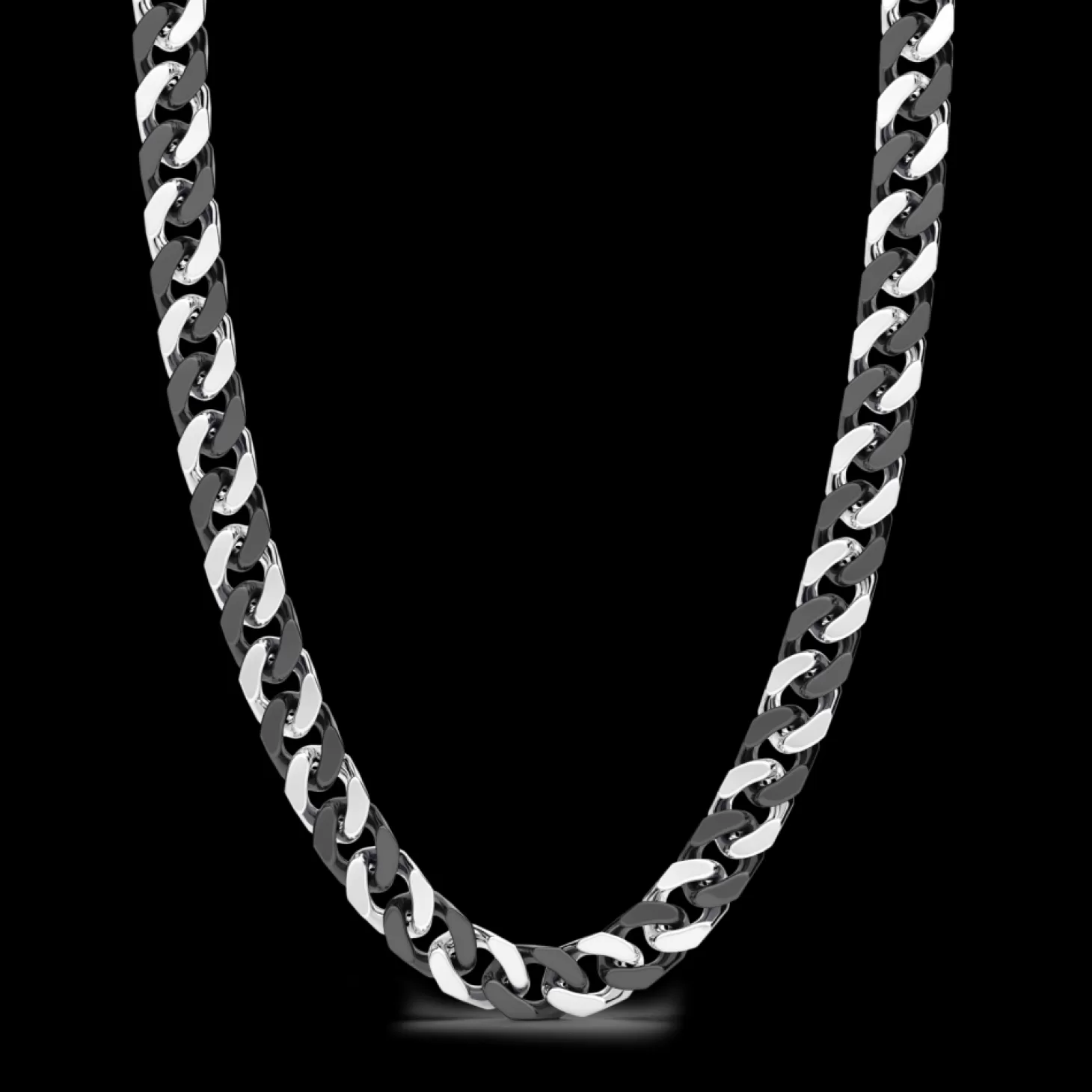Zancan Gioielli Collana A Grumette Zanca In Argento E Ceramica Nera.> Collane