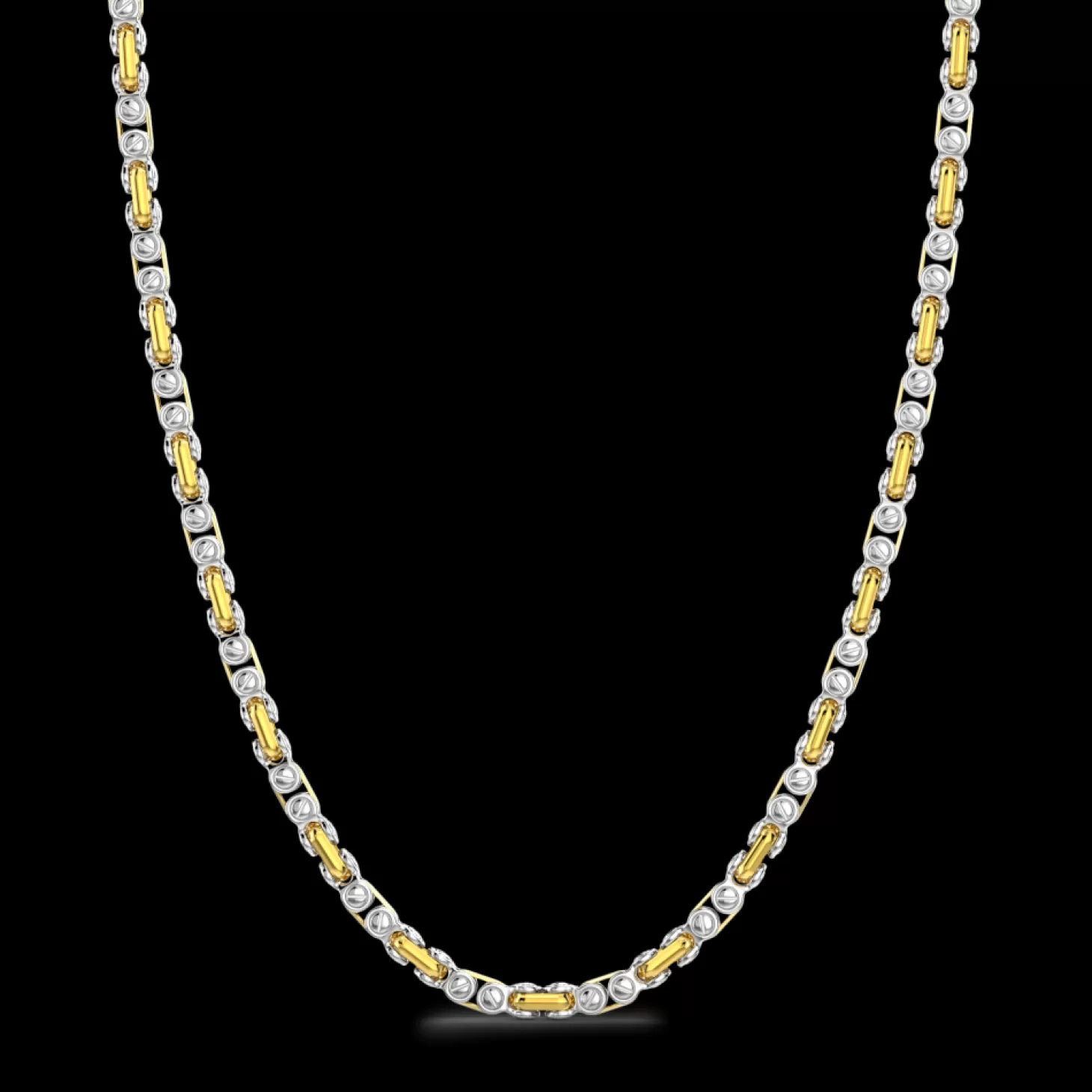 Zancan Gioielli Collana Da Uomo Zancan A Catena In Argento E Oro 18K.> Collane