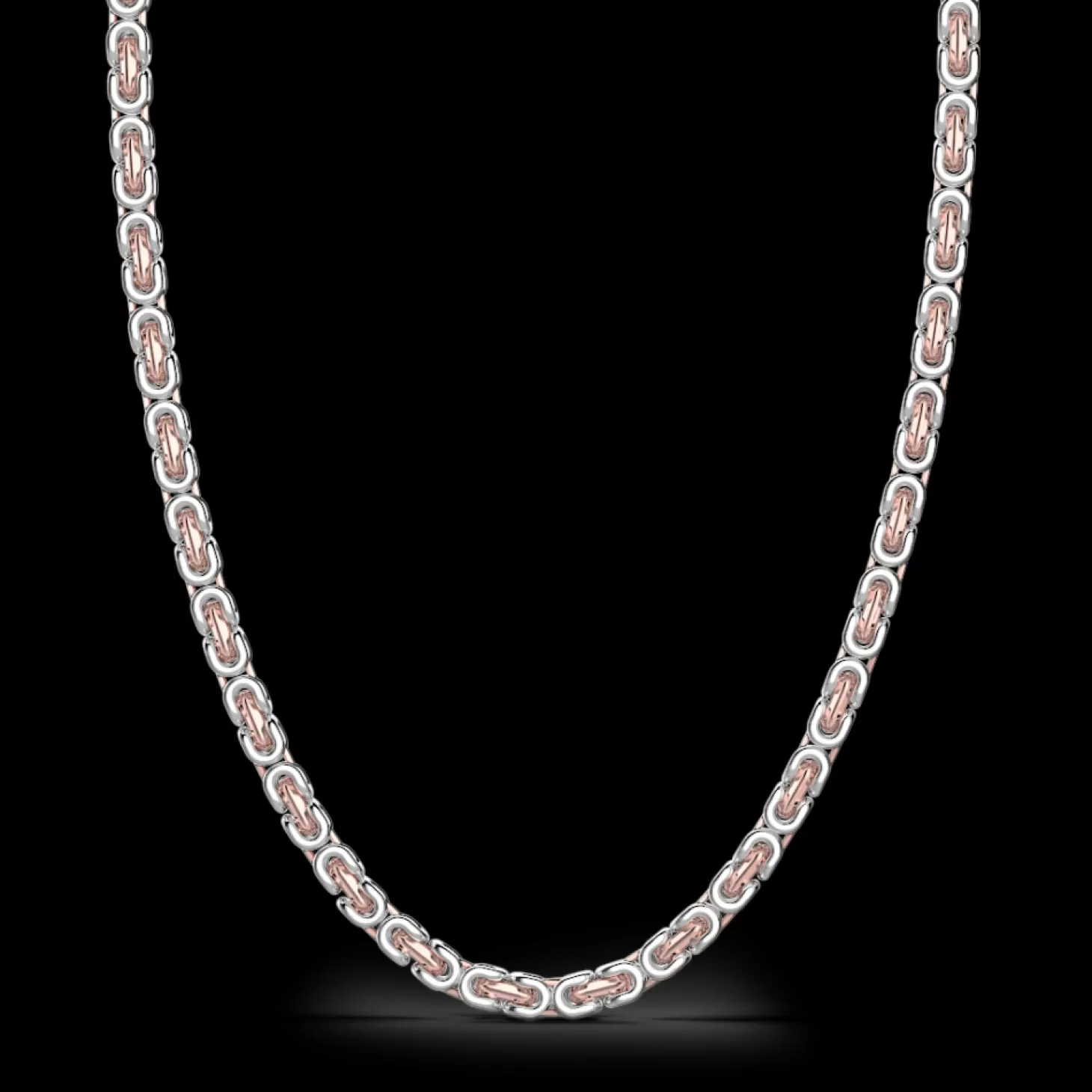 Zancan Gioielli Collana Da Uomo Zancan A Catena In Argento E Oro Rosa.> Collane