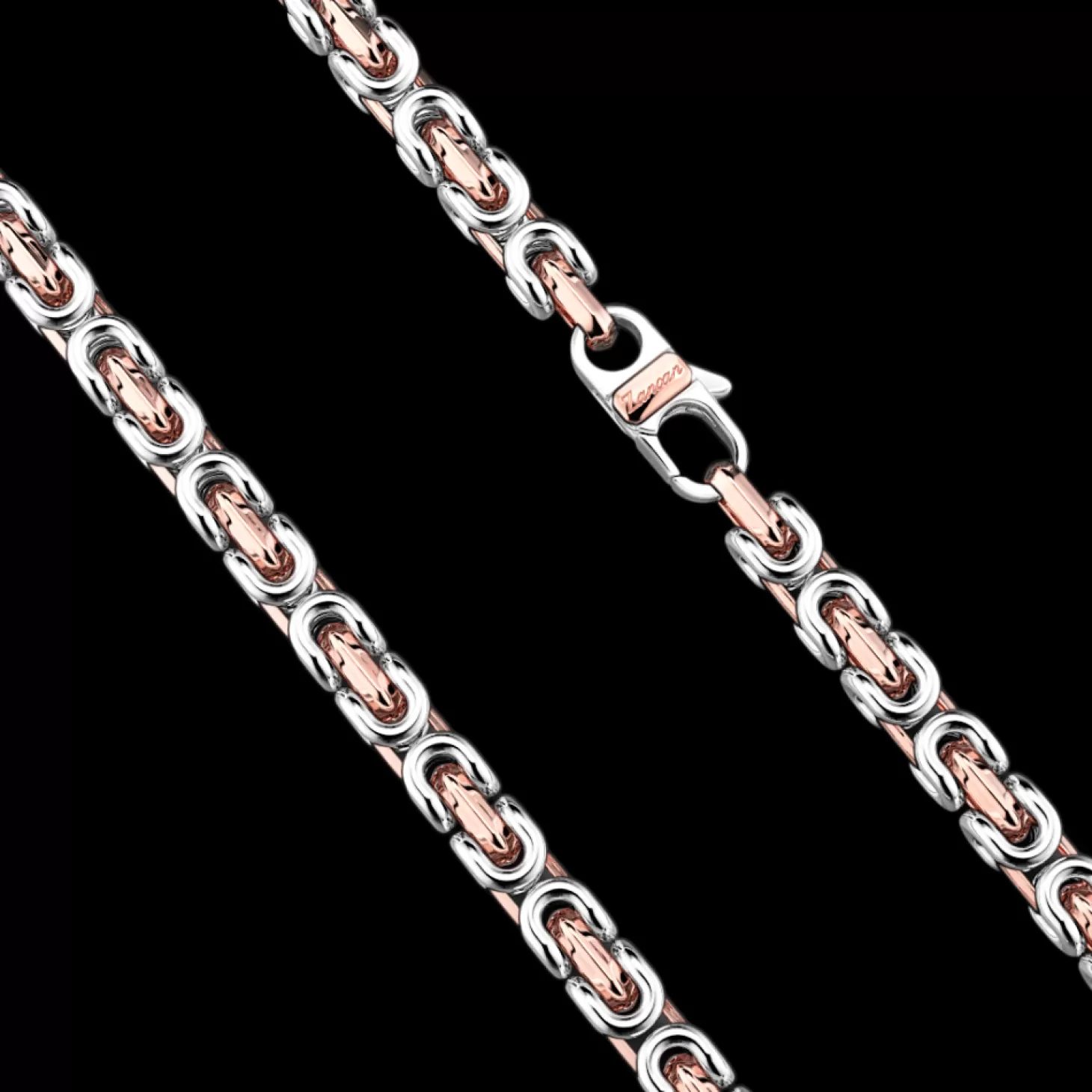 Zancan Gioielli Collana Da Uomo Zancan A Catena In Argento E Oro Rosa.> Collane