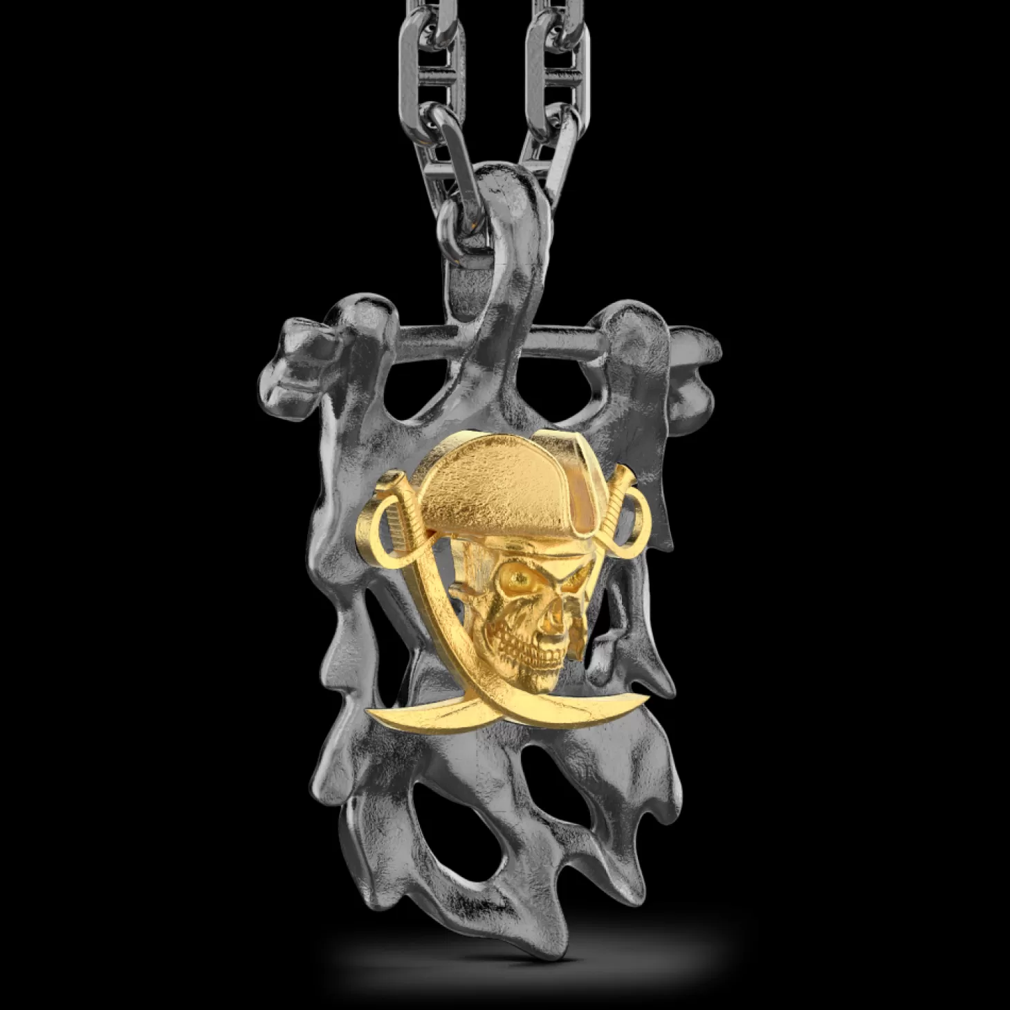 Zancan Gioielli Collana In Argento Con Pendente A Pirata.> Collane