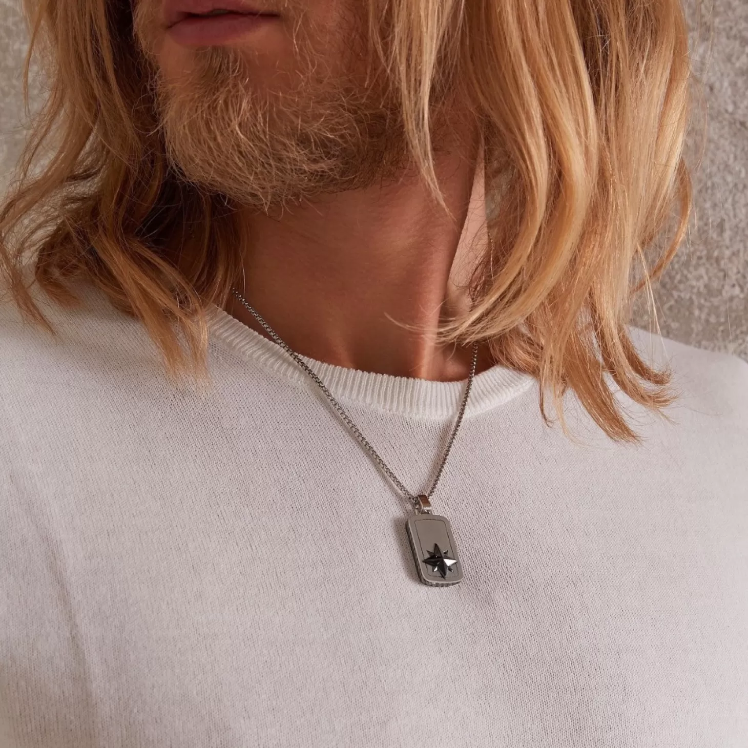 Zancan Gioielli Collana Zancan In Argento A Targa Con Rosa Dei Venti In Ceramica.> Collane