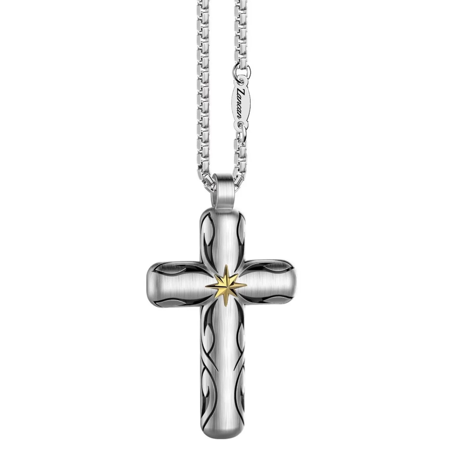 Zancan Gioielli Collana Zancan In Argento Con Pendente A Croce E Motivo Tribale.> Collane