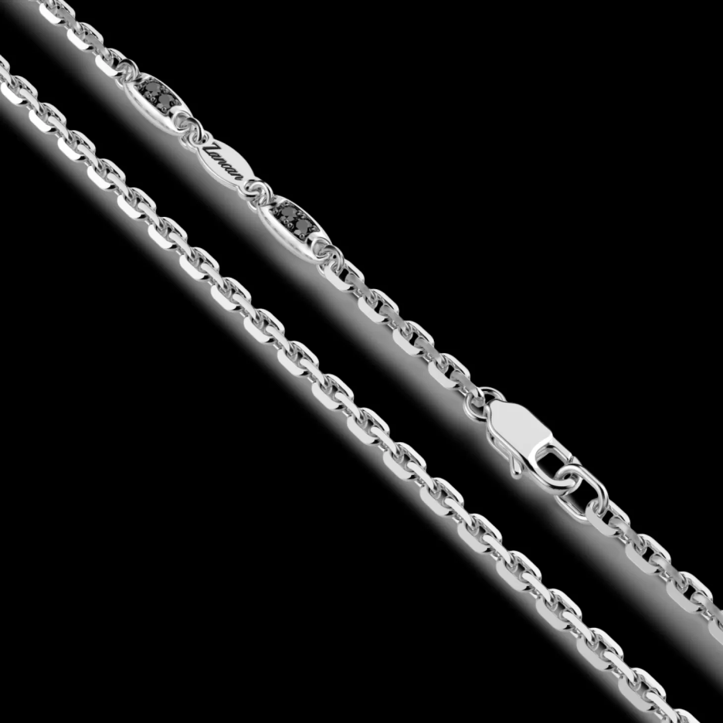Zancan Gioielli Collana Zancan In Argento Con Pendente A Croce E Pietre Nere.> Collane