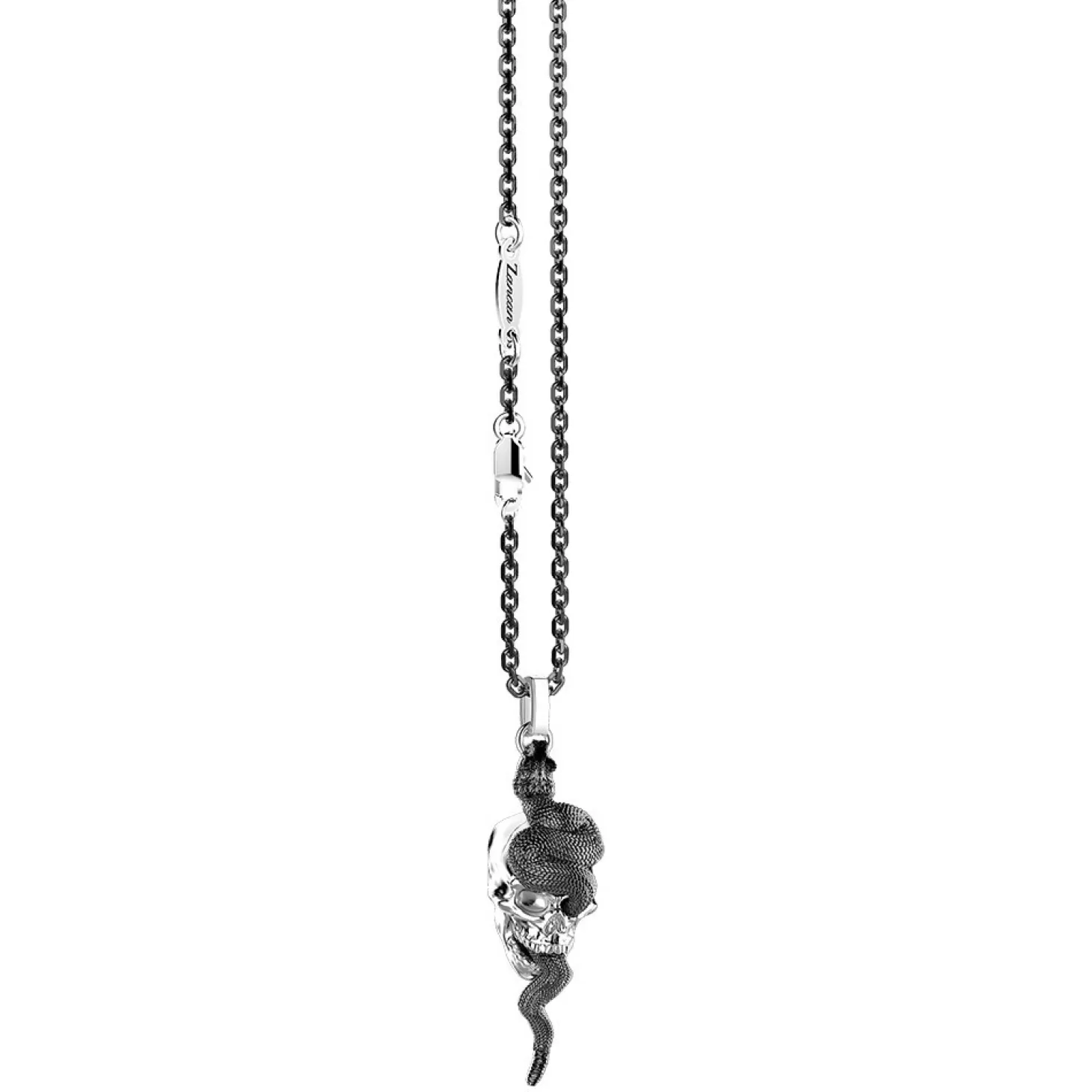 Zancan Gioielli Collana Zancan In Argento Con Pendente A Teschio E Serpente.> Collane
