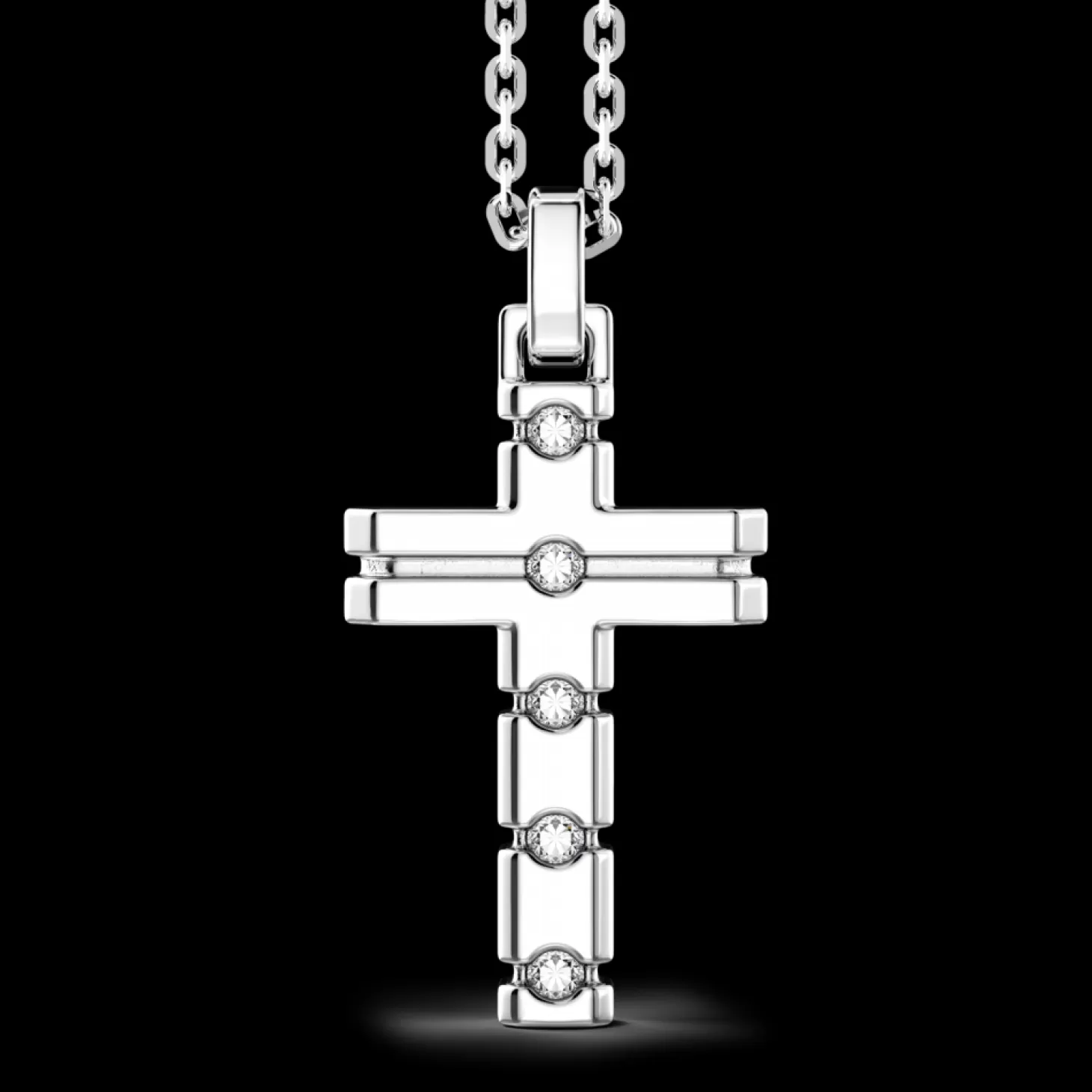 Zancan Gioielli Collana Zancan In Argento Con Pendente Croce E Pietre Bianche.> Collane