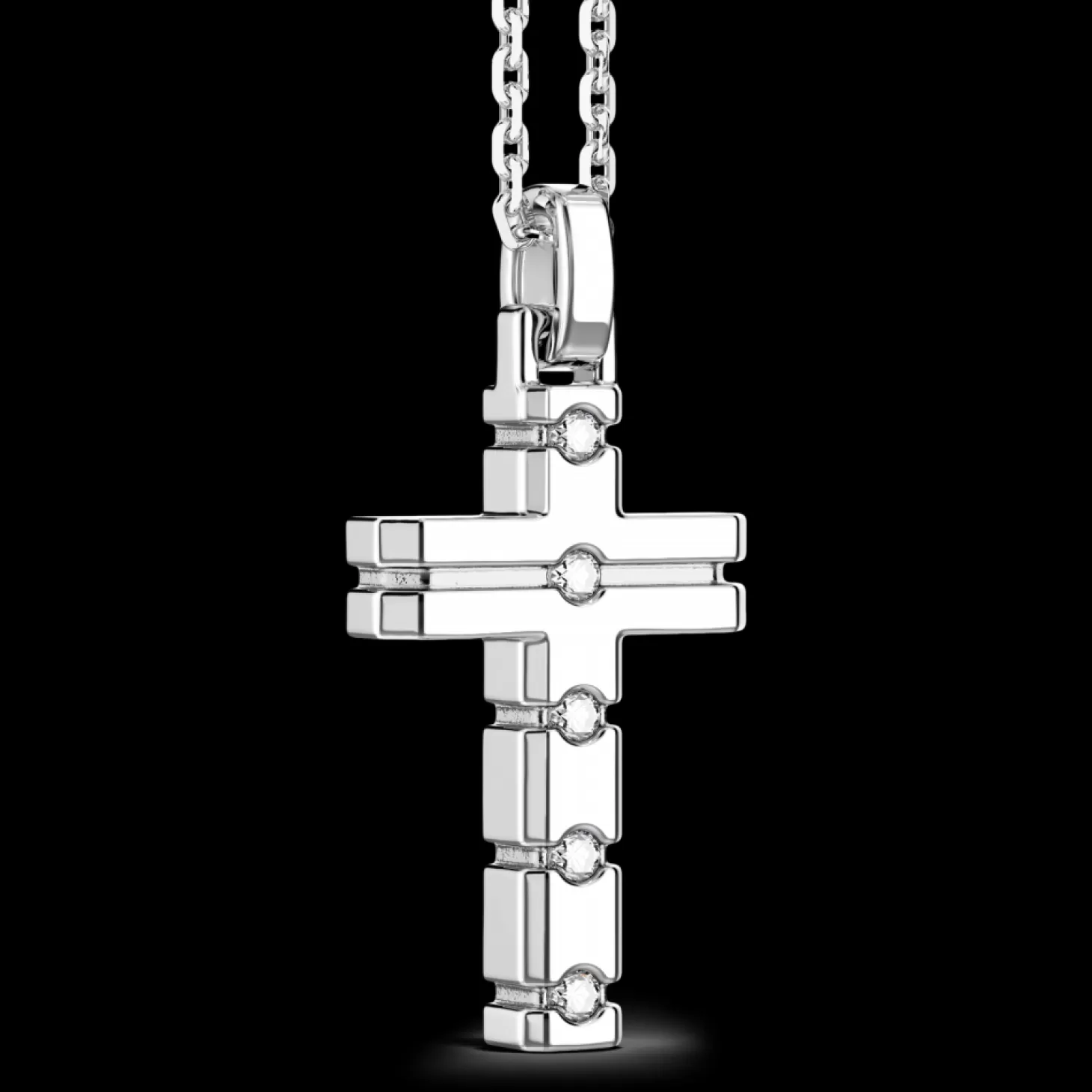 Zancan Gioielli Collana Zancan In Argento Con Pendente Croce E Pietre Bianche.> Collane