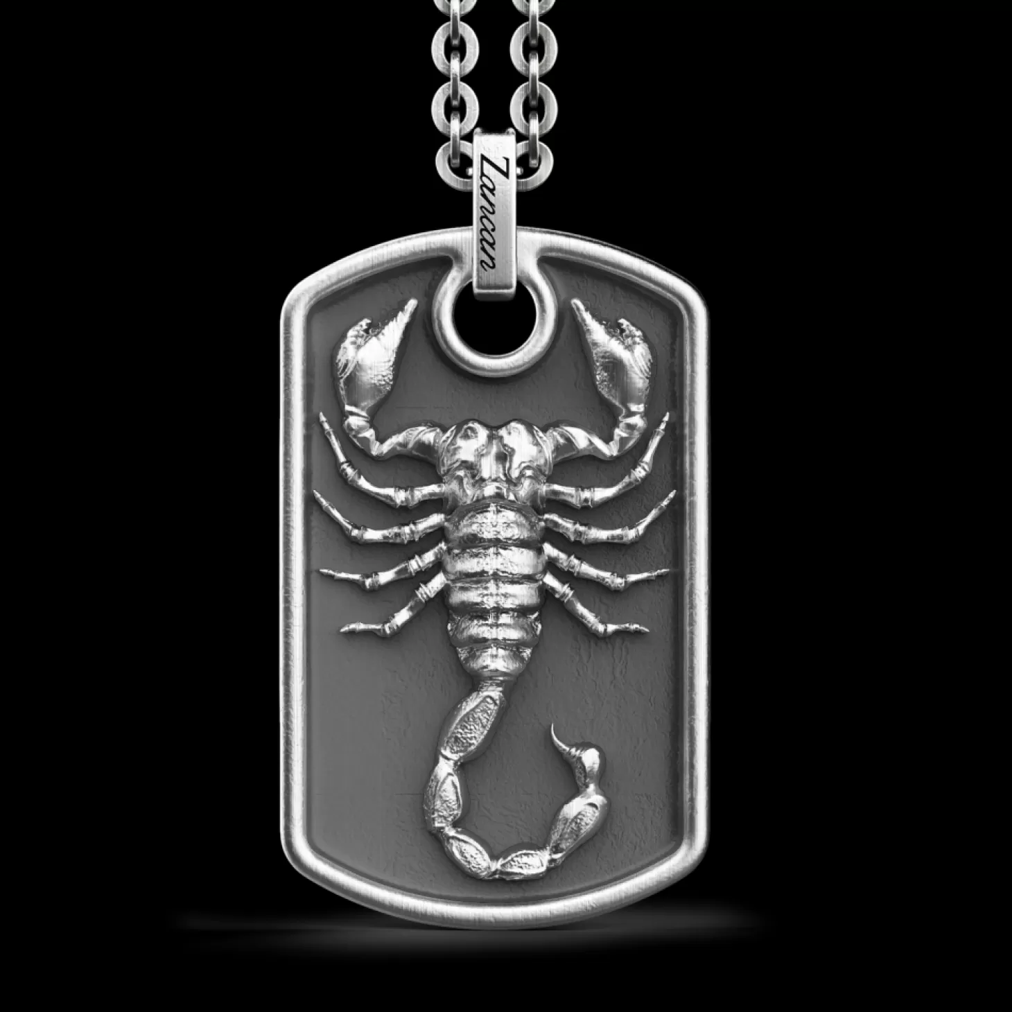 Zancan Gioielli Collana Zancan In Argento Con Scorpione Su Pendente A Targa.> Collane