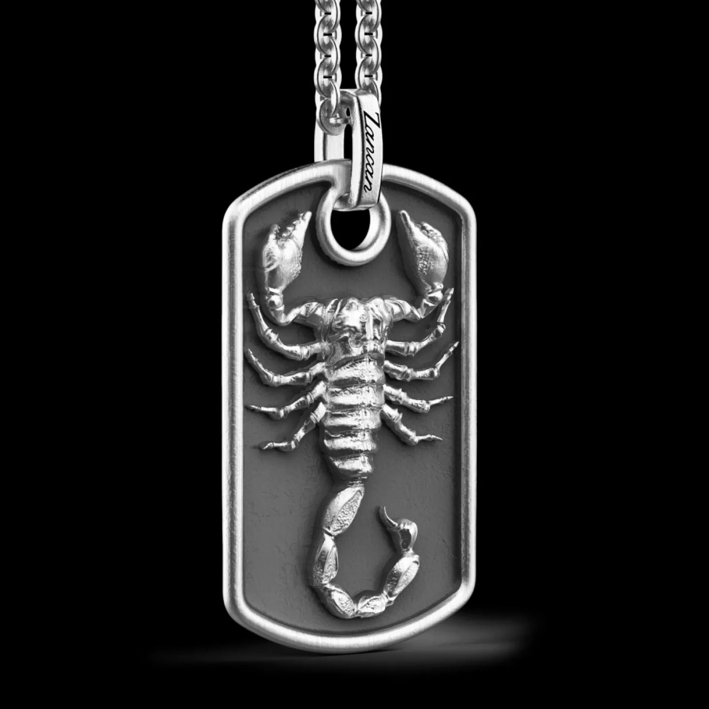 Zancan Gioielli Collana Zancan In Argento Con Scorpione Su Pendente A Targa.> Collane